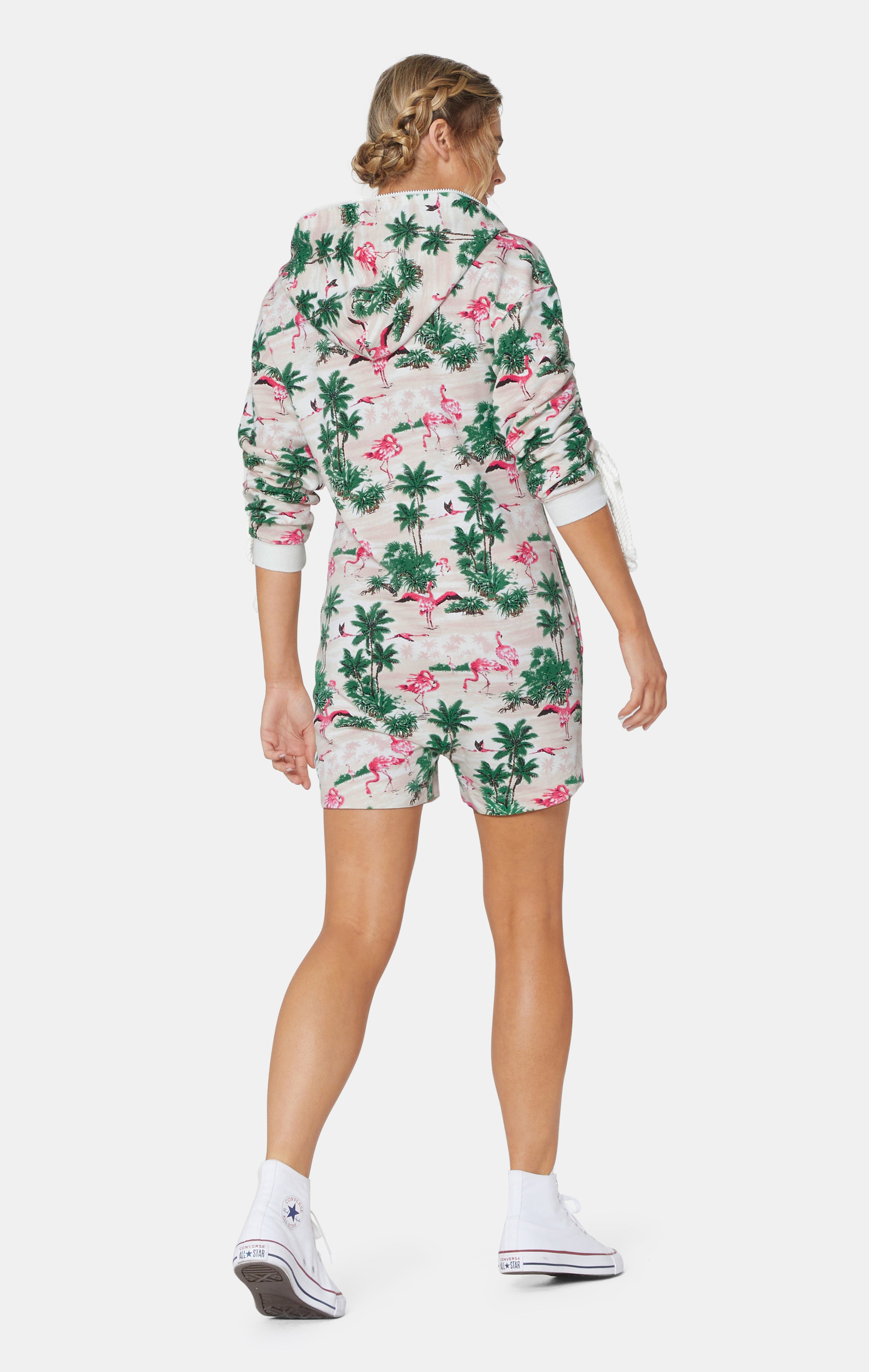 onepiece-flamingo-short-jumpsuit-damen-overall-pink-baumwolle image 3