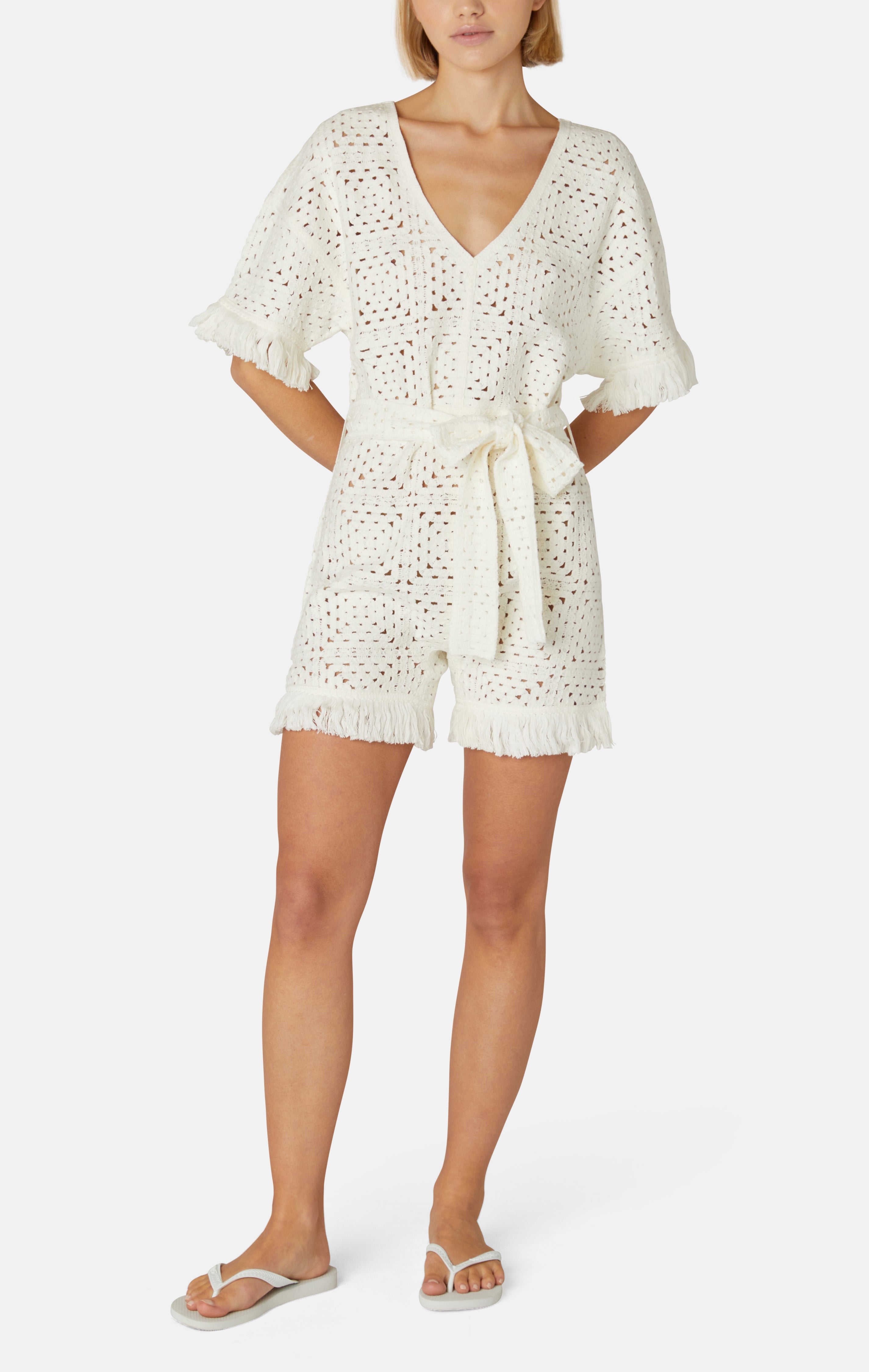 onepiece-crochet-fitted-short-jumpsuit-white-h-kel image 2