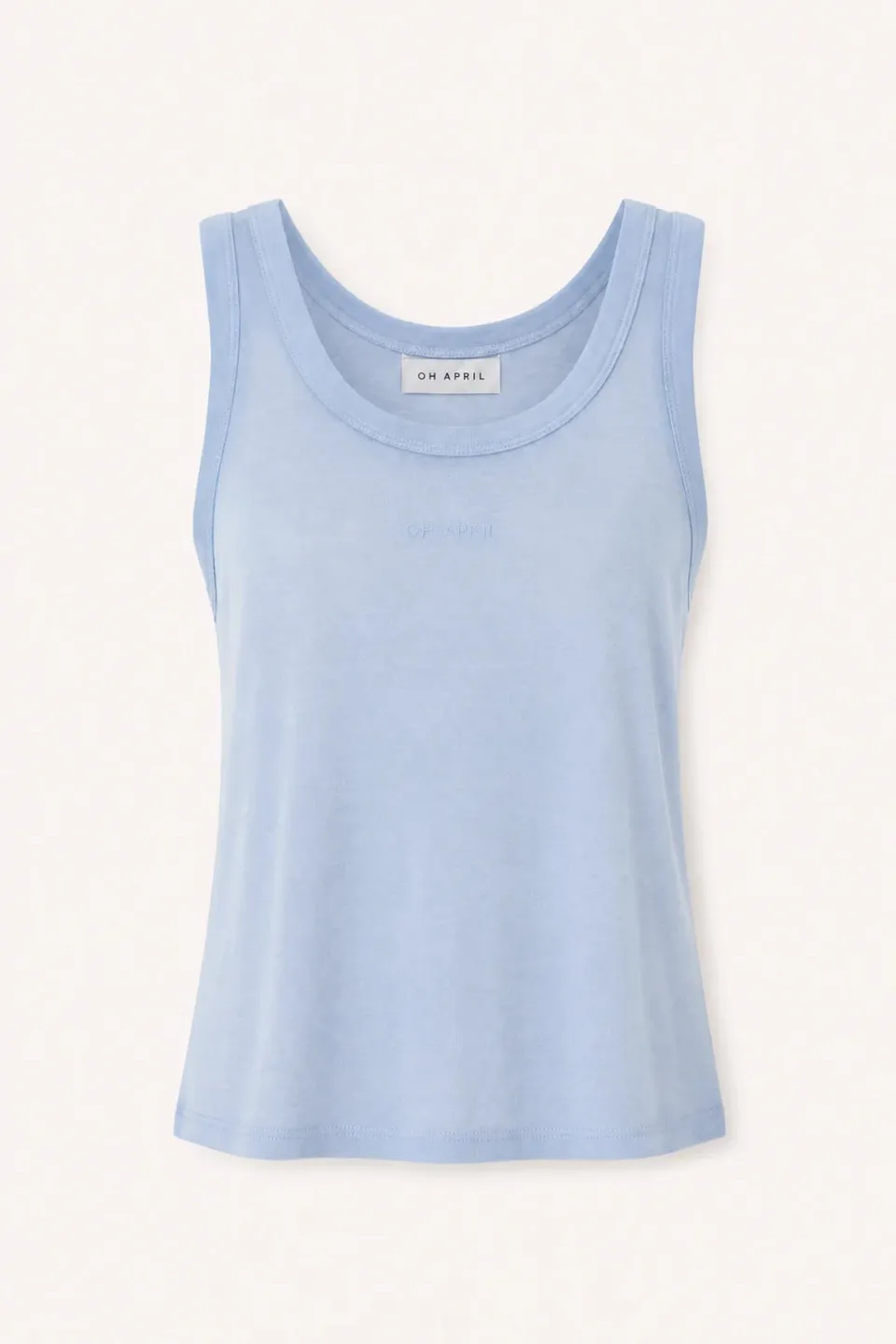 oh-april-slim-fit-tanktop-top-sky-blue-modal image 1