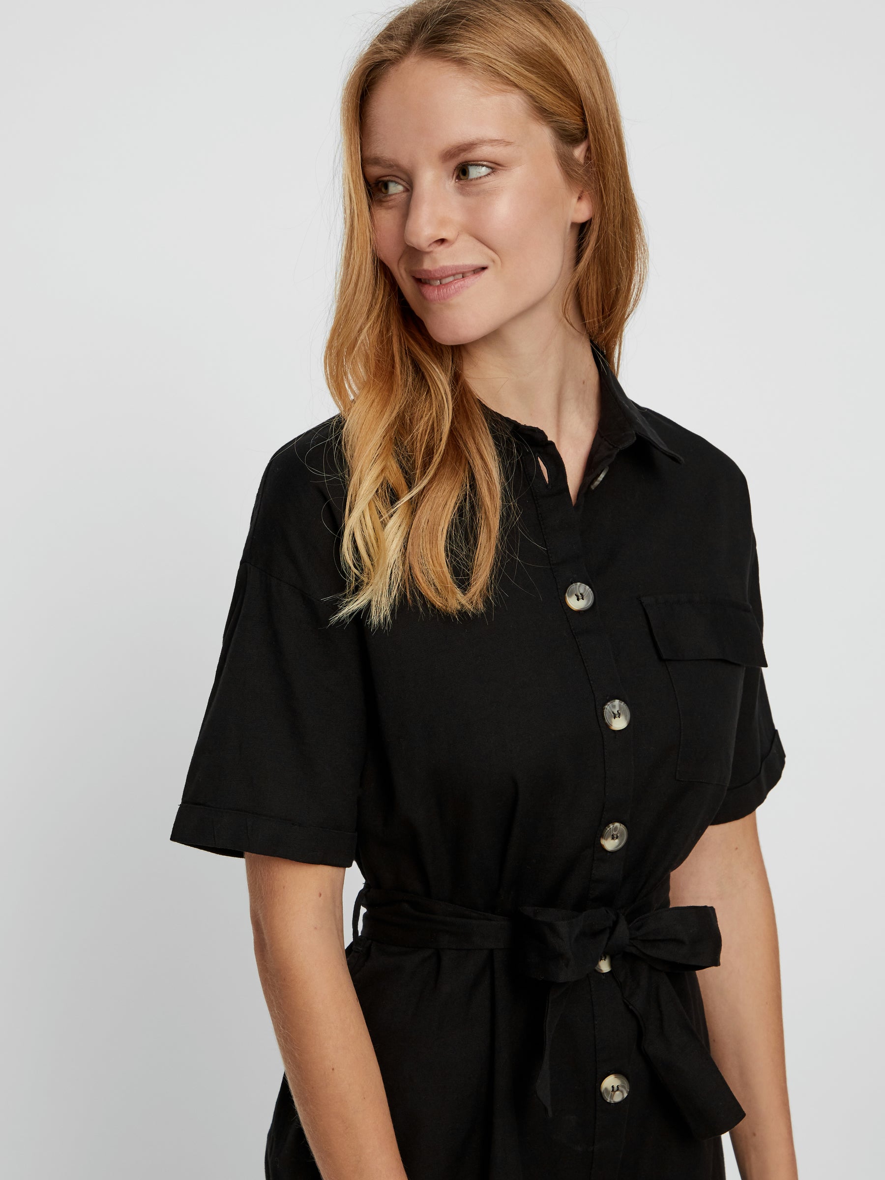 noisy-may-hemdkleid-lang-kragen-bindeg-rtel-knopfleiste image 5