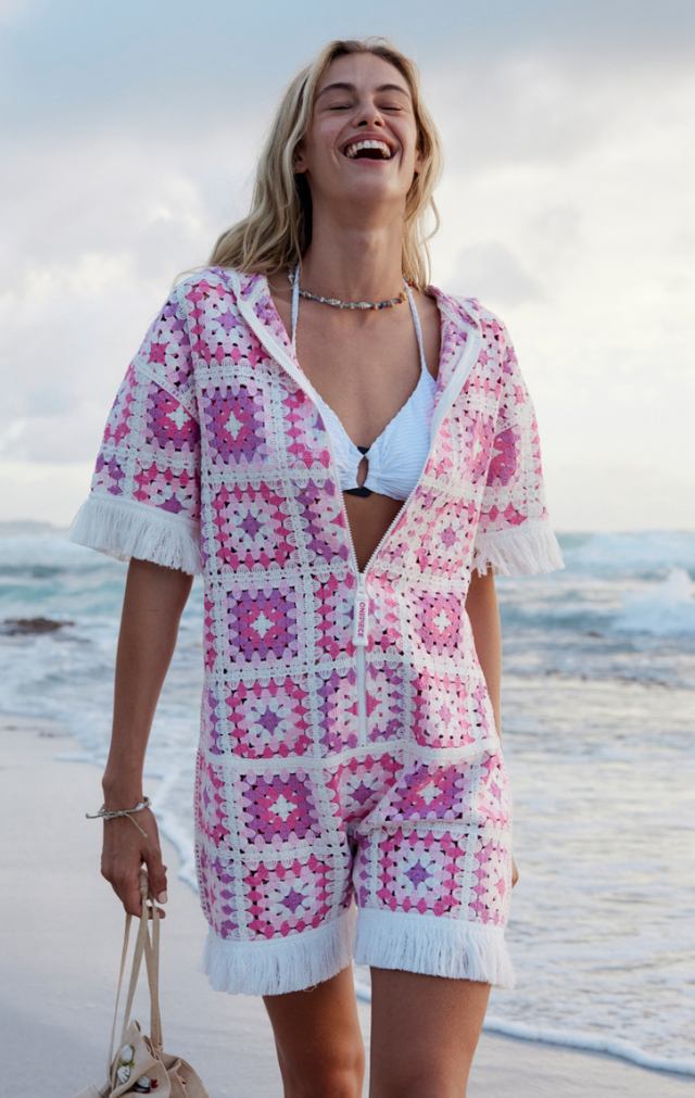 onepiece-crochet-short-jumpsuit-playsuit-damen-pink-h-kel image 6