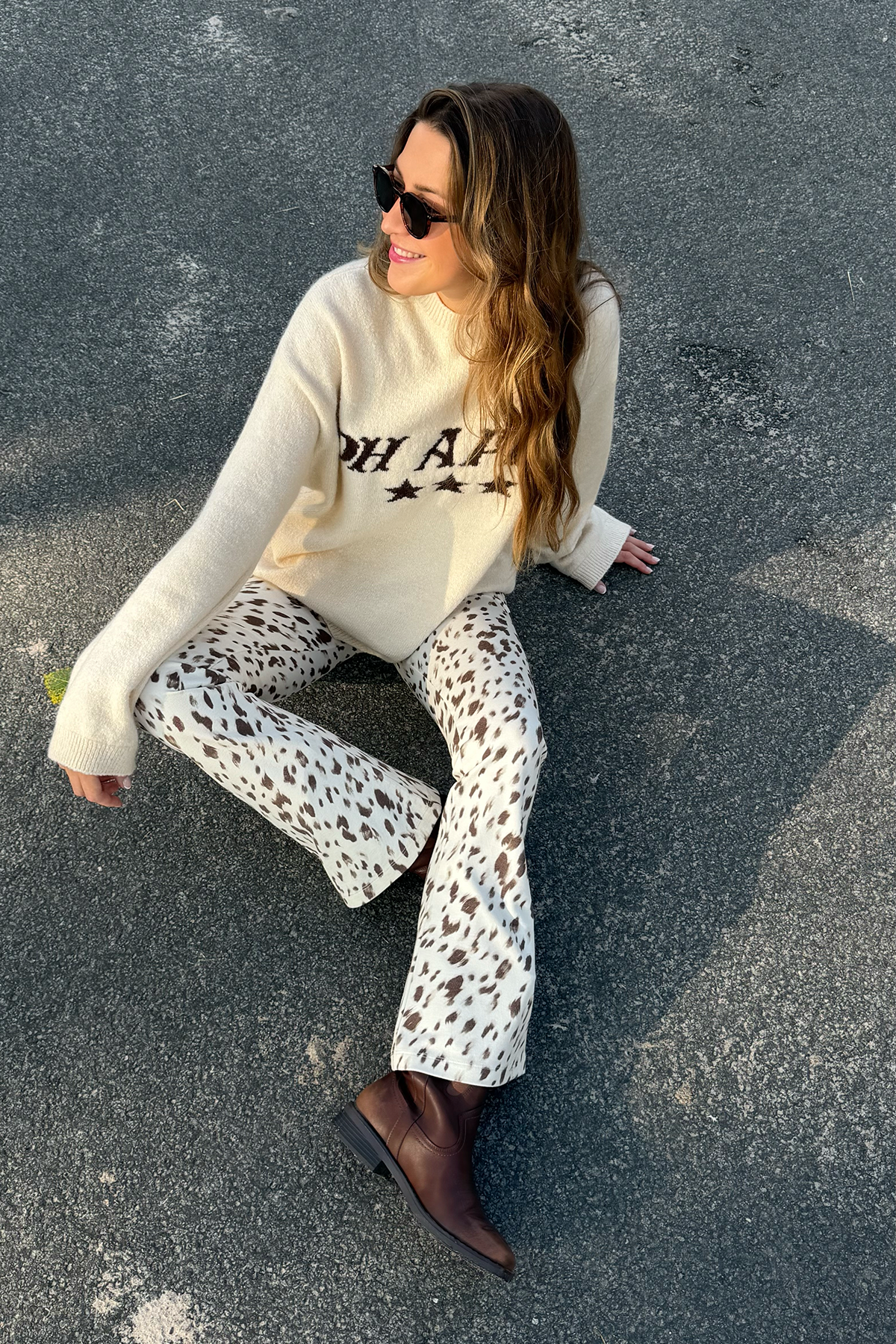 oh-april-tia-bootcut-leggings-cow-kuhmuster-slim image 5
