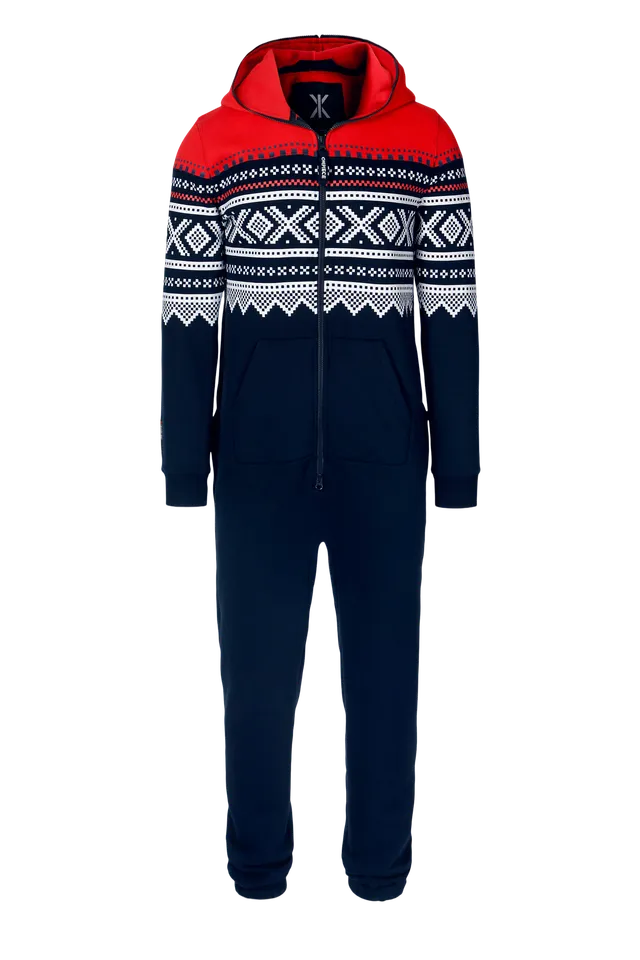 onepiece-marius-onesie-navy-mit-norweger-muster image 1