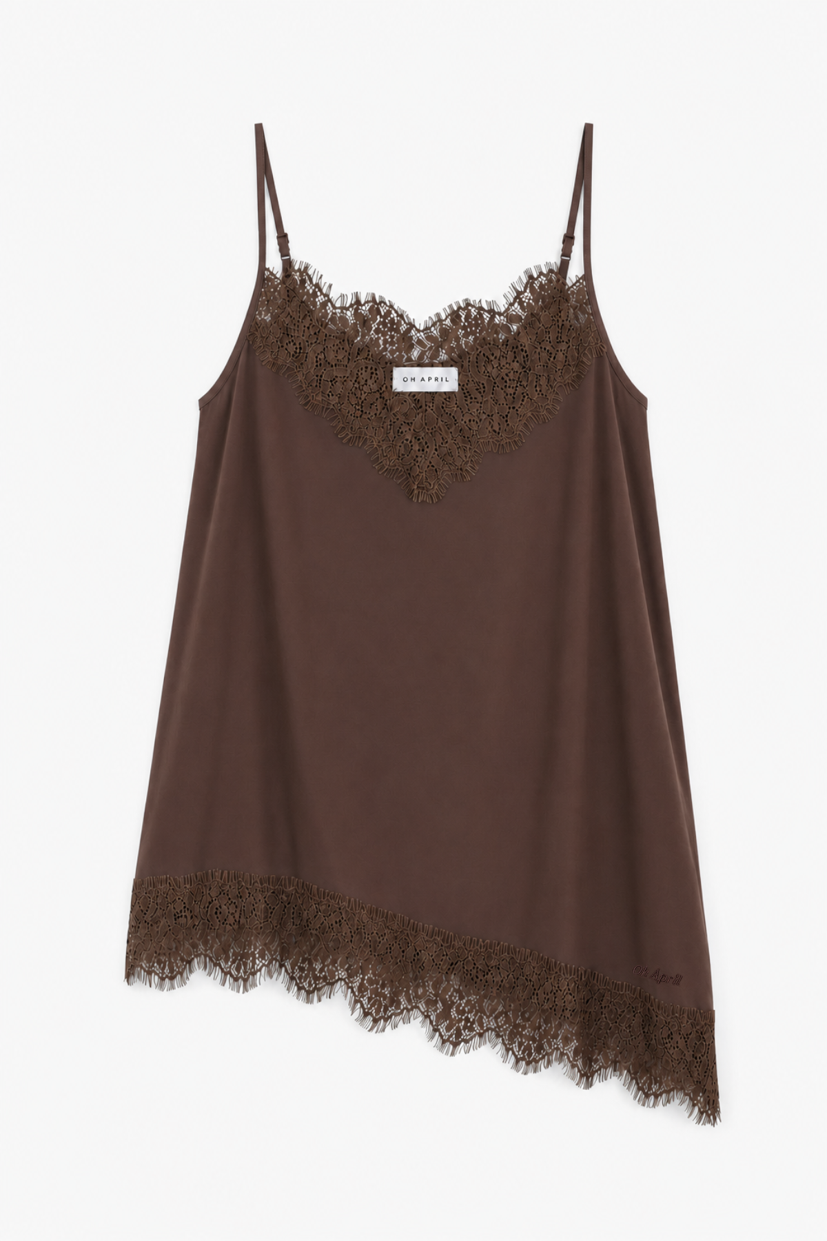 oh-april-tami-satin-top-dark-brown-spitze image 2