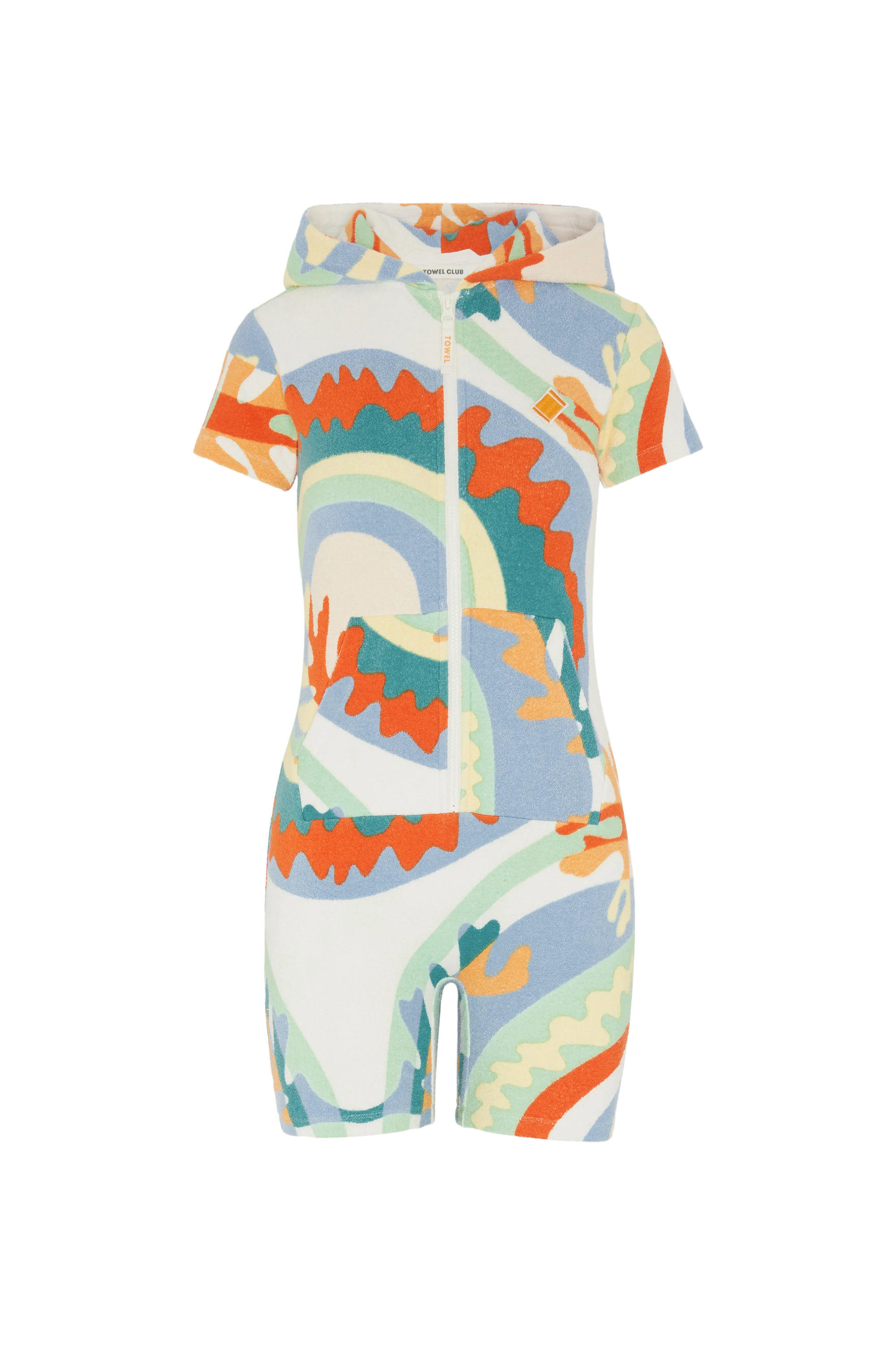 onepiece-towel-club-short-fitted-jumpsuit-overall-print image 1