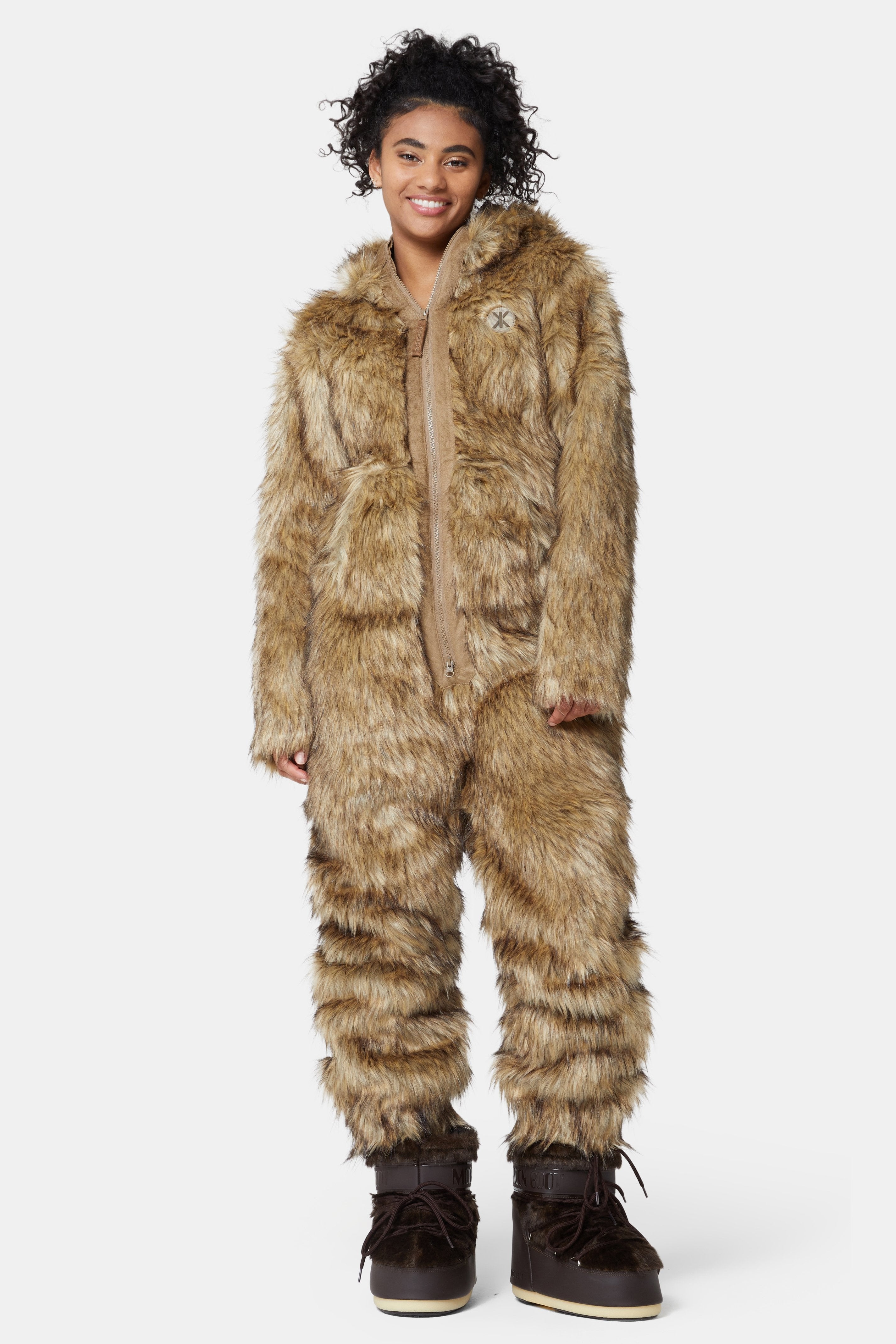 onepiece-good-hair-day-jumpsuit-braun-kunstfell-warm image 4