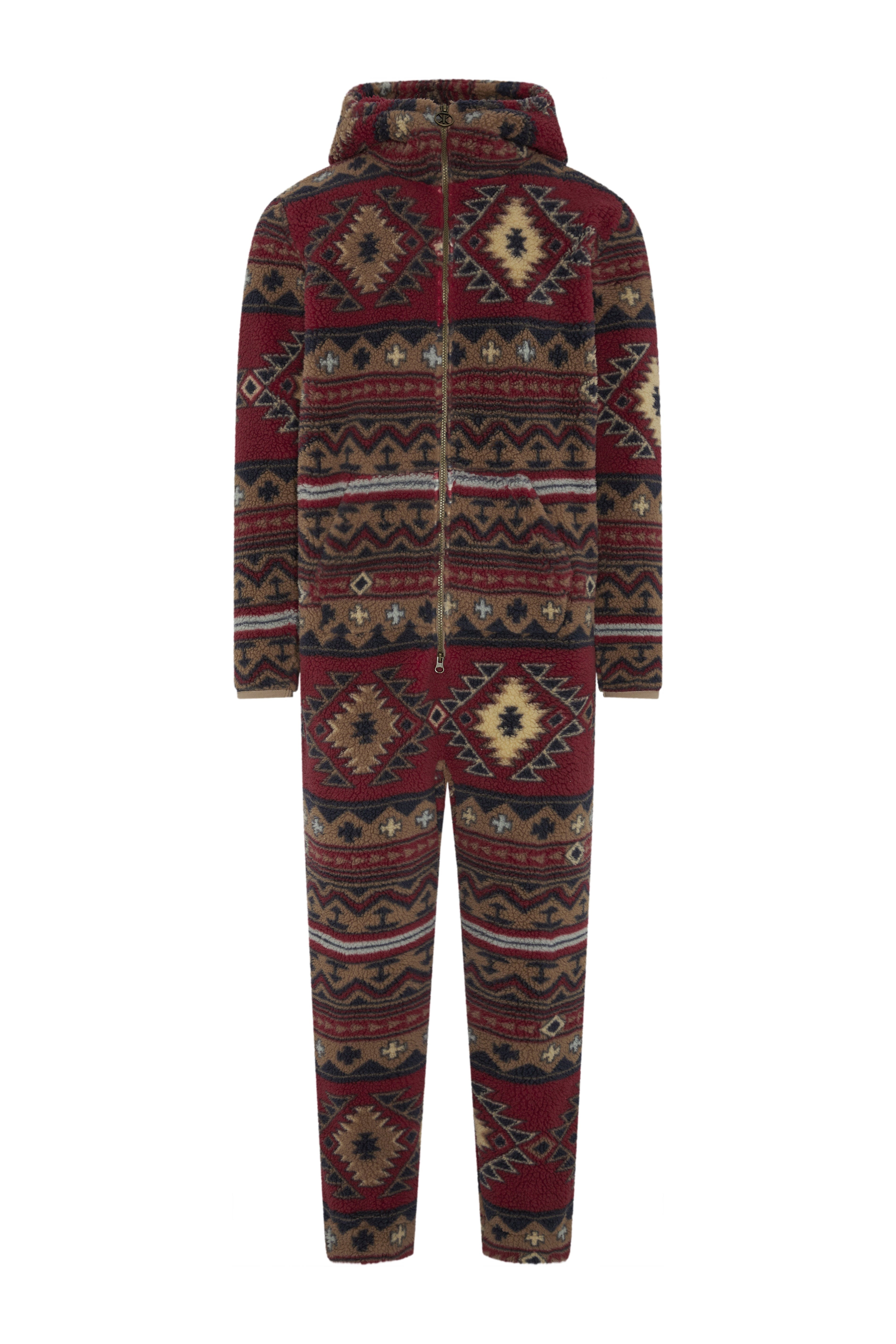 onepiece-earthy-fleece-jumpsuit-damen-multi-warm image 1
