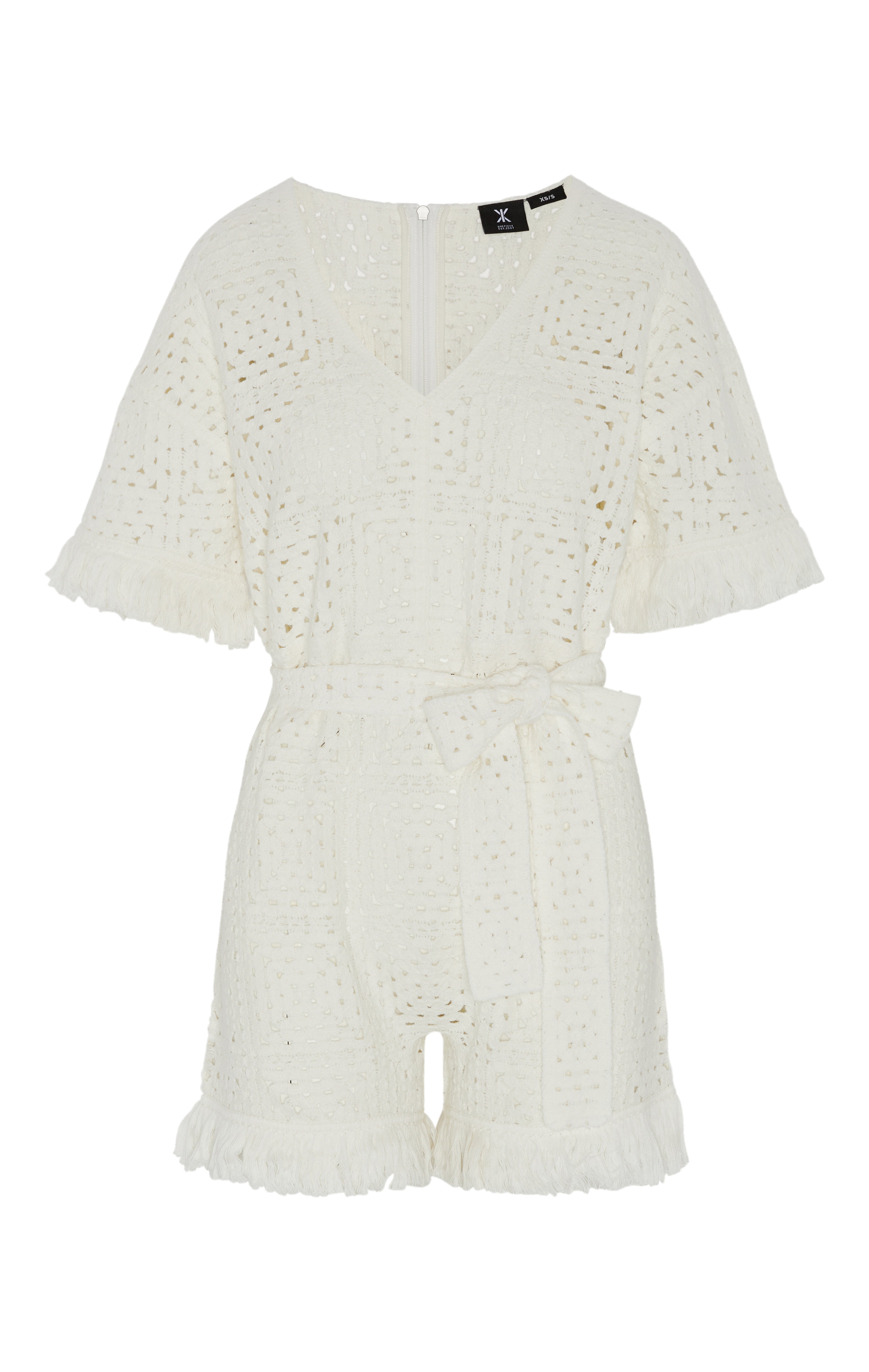 onepiece-crochet-fitted-short-jumpsuit-white-h-kel image 1