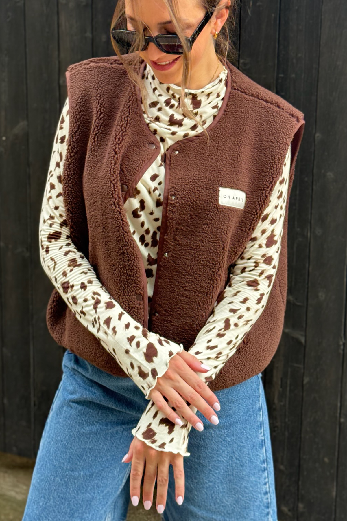 oh-april-zahara-soft-longsleeve-shirt-cow-print-slim-fit image 4