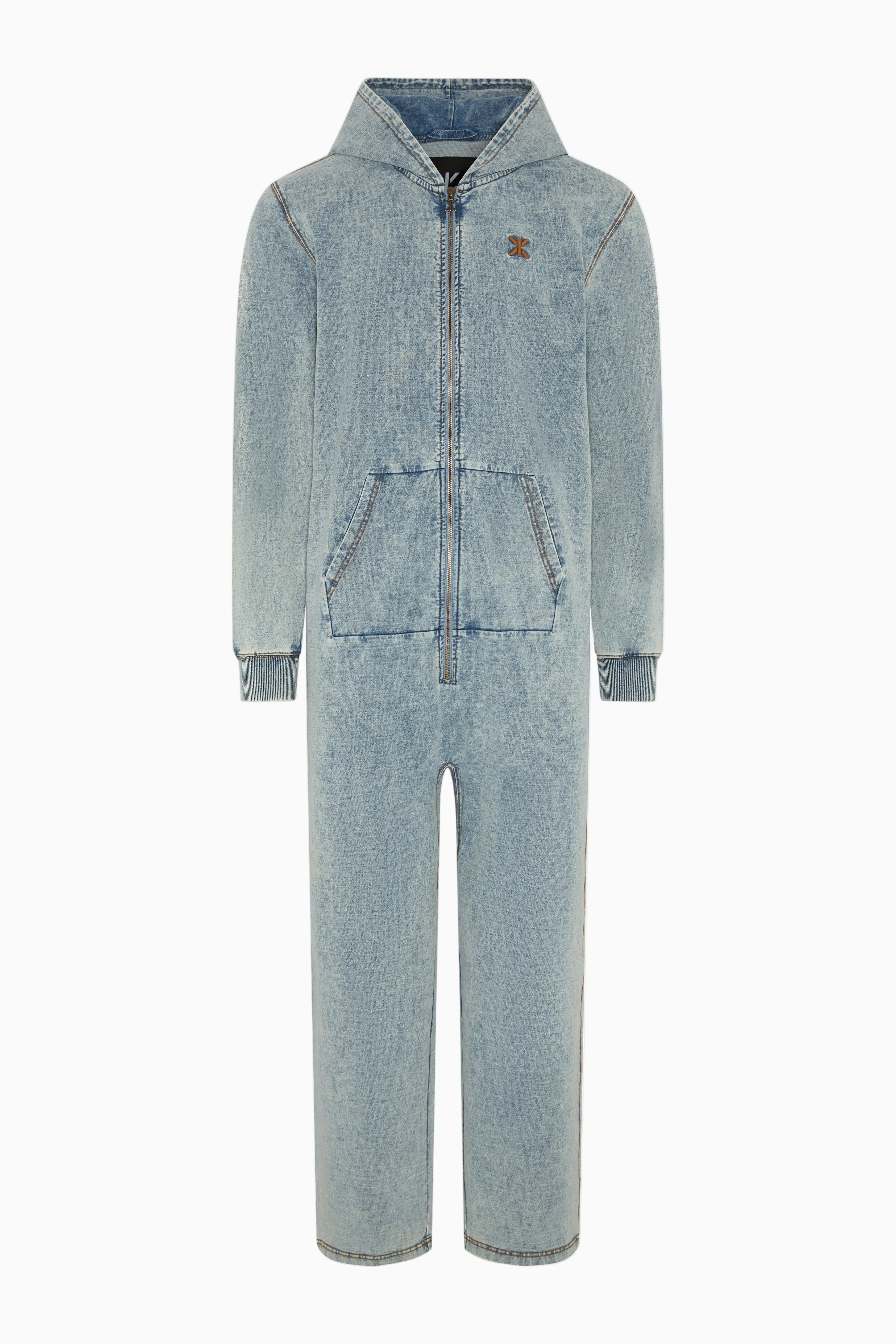 onepiece-denim-straight-stretch-jumpsuit-blau-jeans-overall image 1