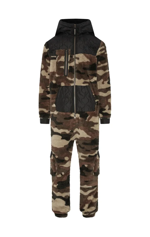 onepiece-puppy-cargo-jumpsuit-overall-camo-fleece-warm image 1