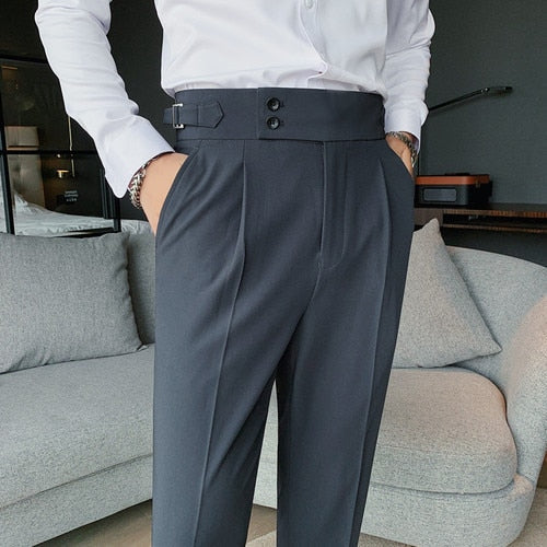 arys-bundfaltenhose-herren-schwarz-32-high-waist image 8