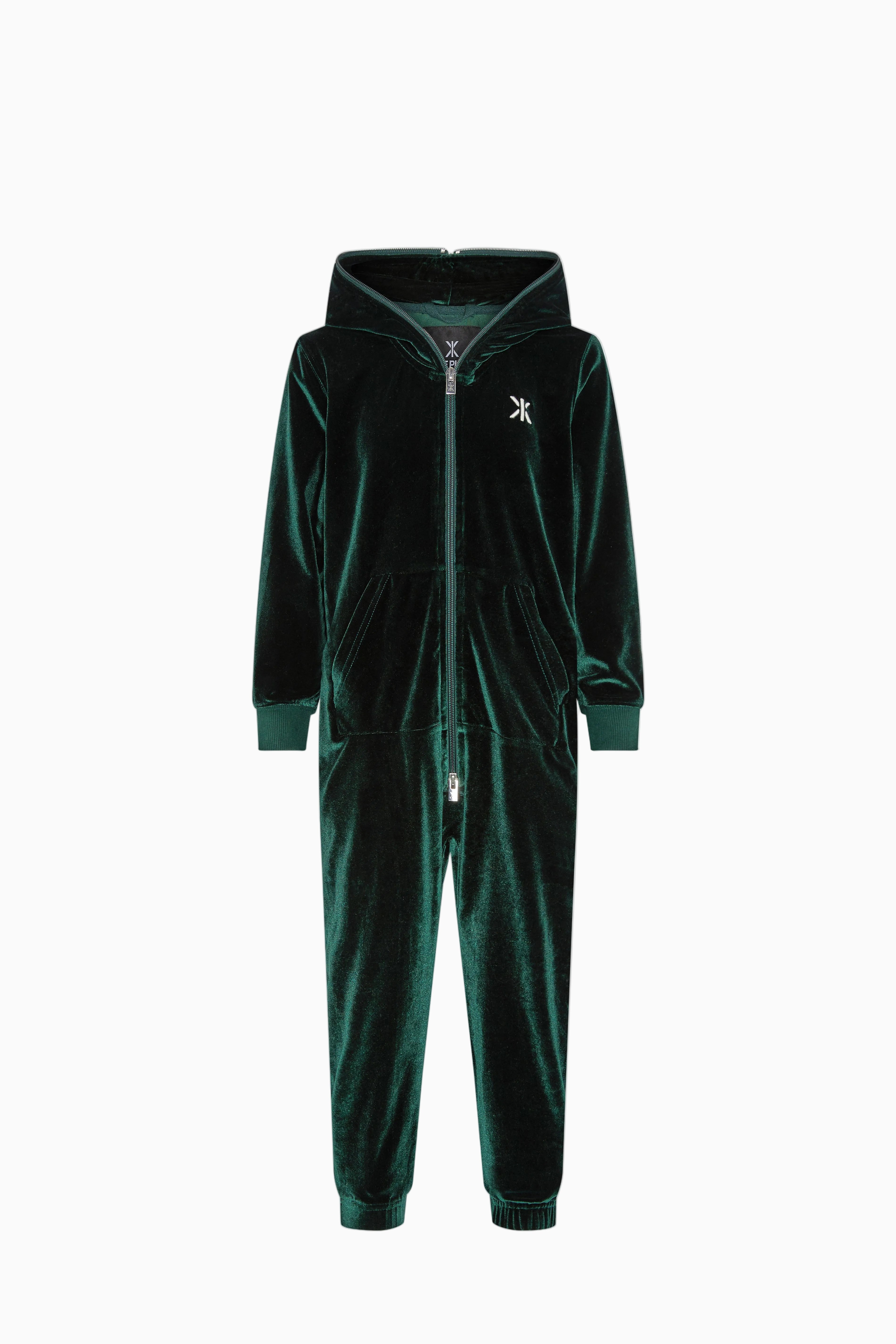 onepiece-original-velour-kids-jumpsuit-kinder-gr-n-velours image 1