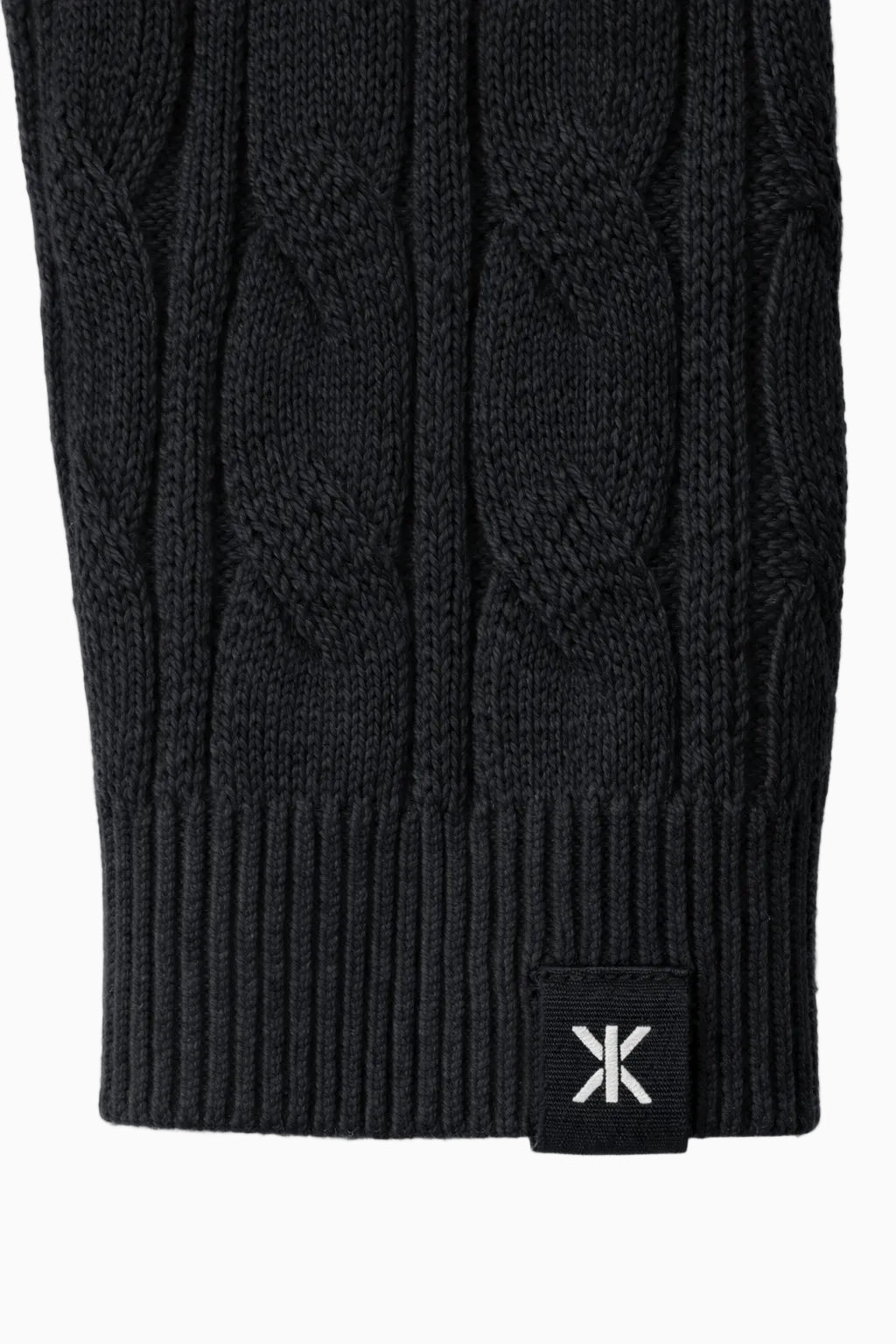 onepiece-summer-cable-flared-jumpsuit-overall-schwarz-strick image 4