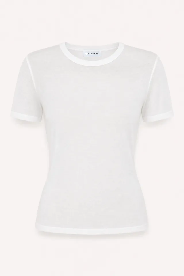 oh-april-slim-fit-t-shirt-modal-off-white-kaschmir image 1