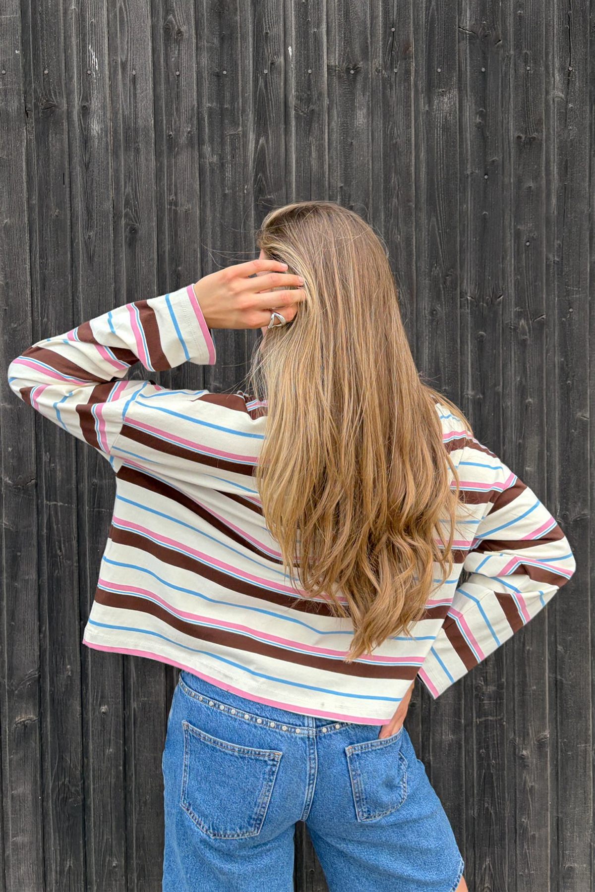 oh-april-regular-longsleeve-pink-brown-stripe-gestreift image 2