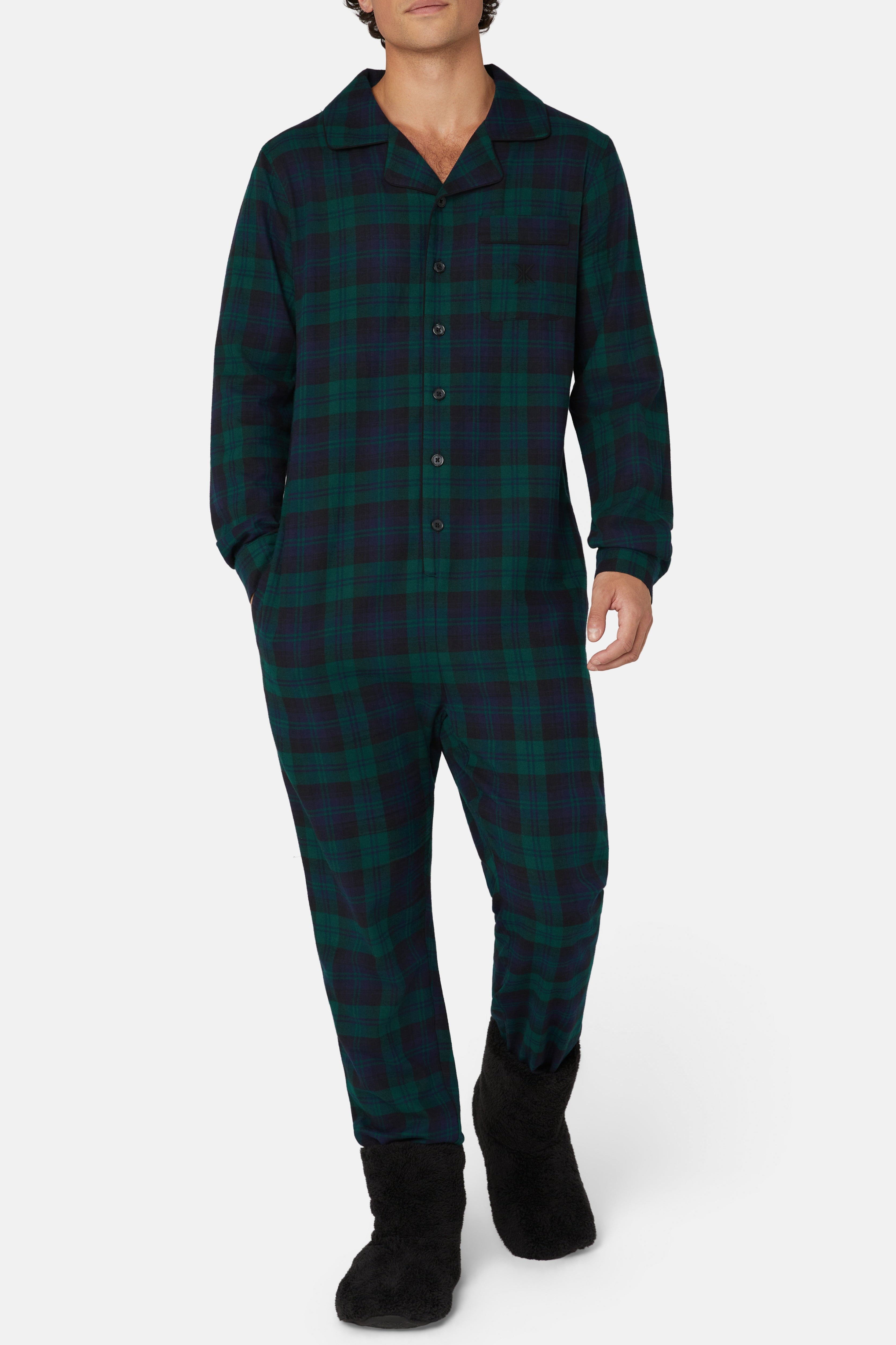 onepiece-the-checked-pyjamas-baumwolle-gr-n-kariert image 8