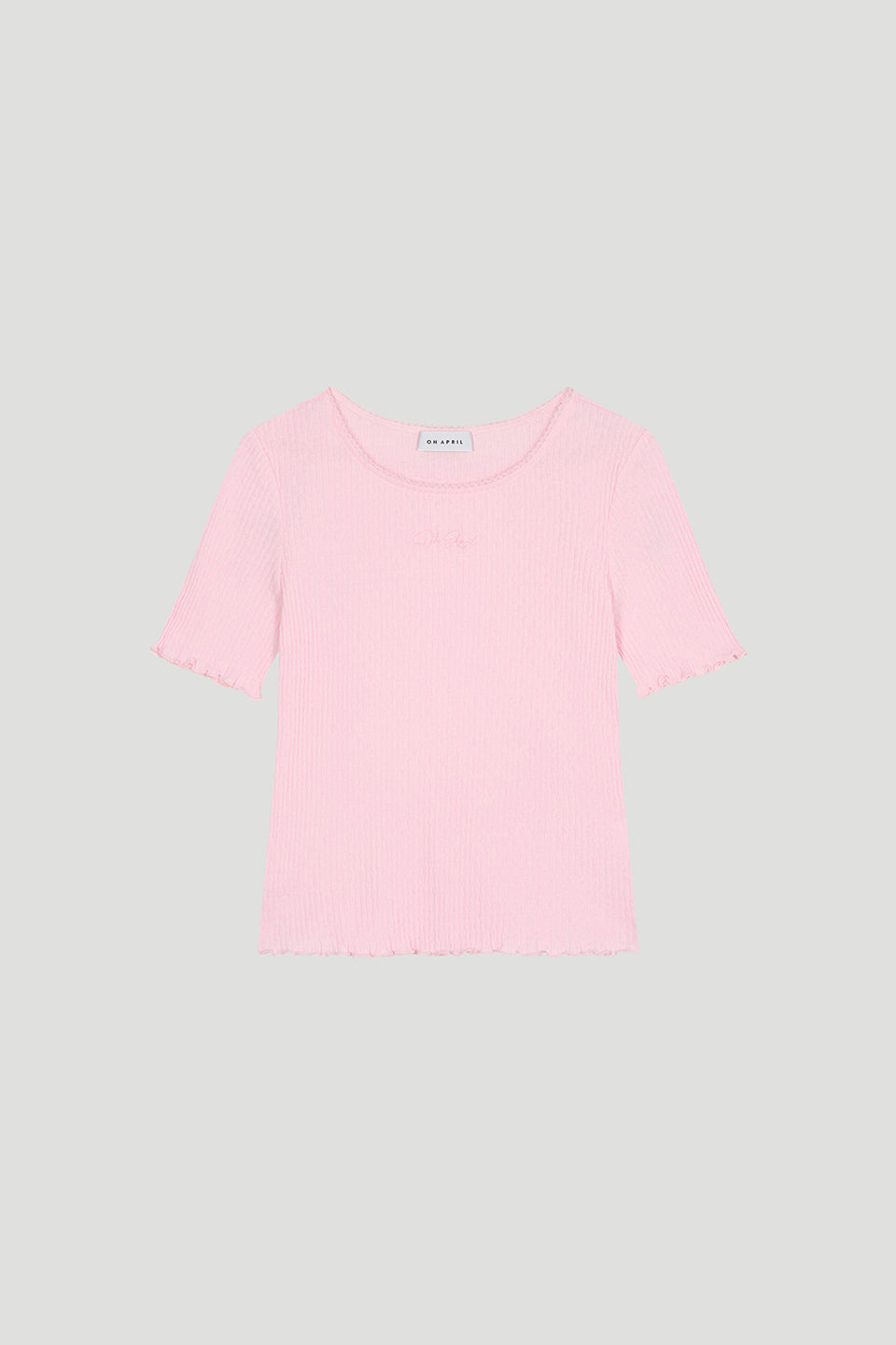 oh-april-lune-regular-t-shirt-baby-rose-baumwolle image 1