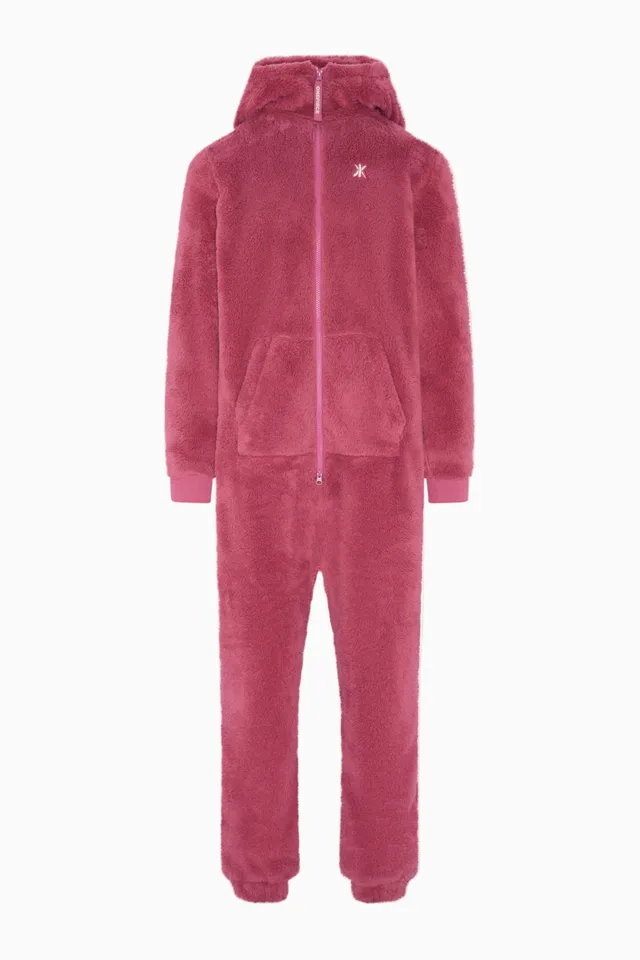 onepiece-puppy-jumpsuit-3-0-damen-overall-dunkelrosa-fleece image 1