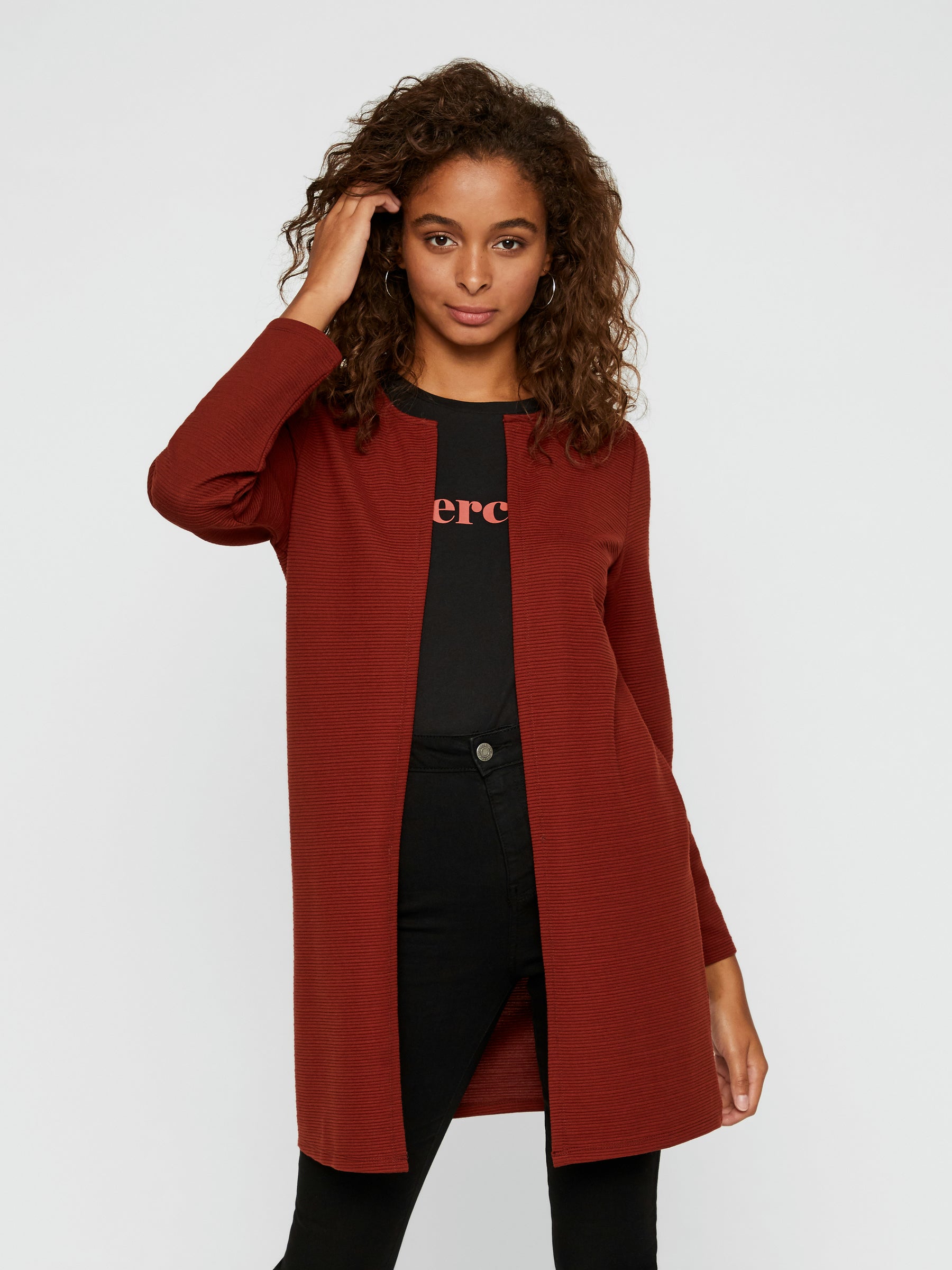 noisy-may-kardigan-lang-rundhals-regular-fit image 2