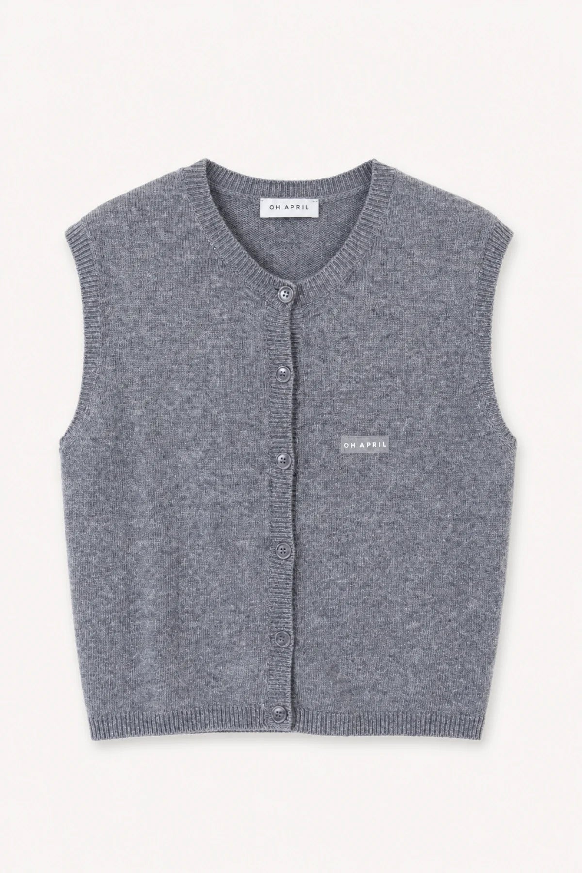 oh-april-strickweste-grey-melange-viskose-merino image 1
