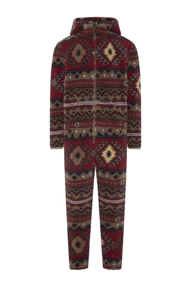 onepiece-earthy-fleece-jumpsuit-damen-multi-warm image 1