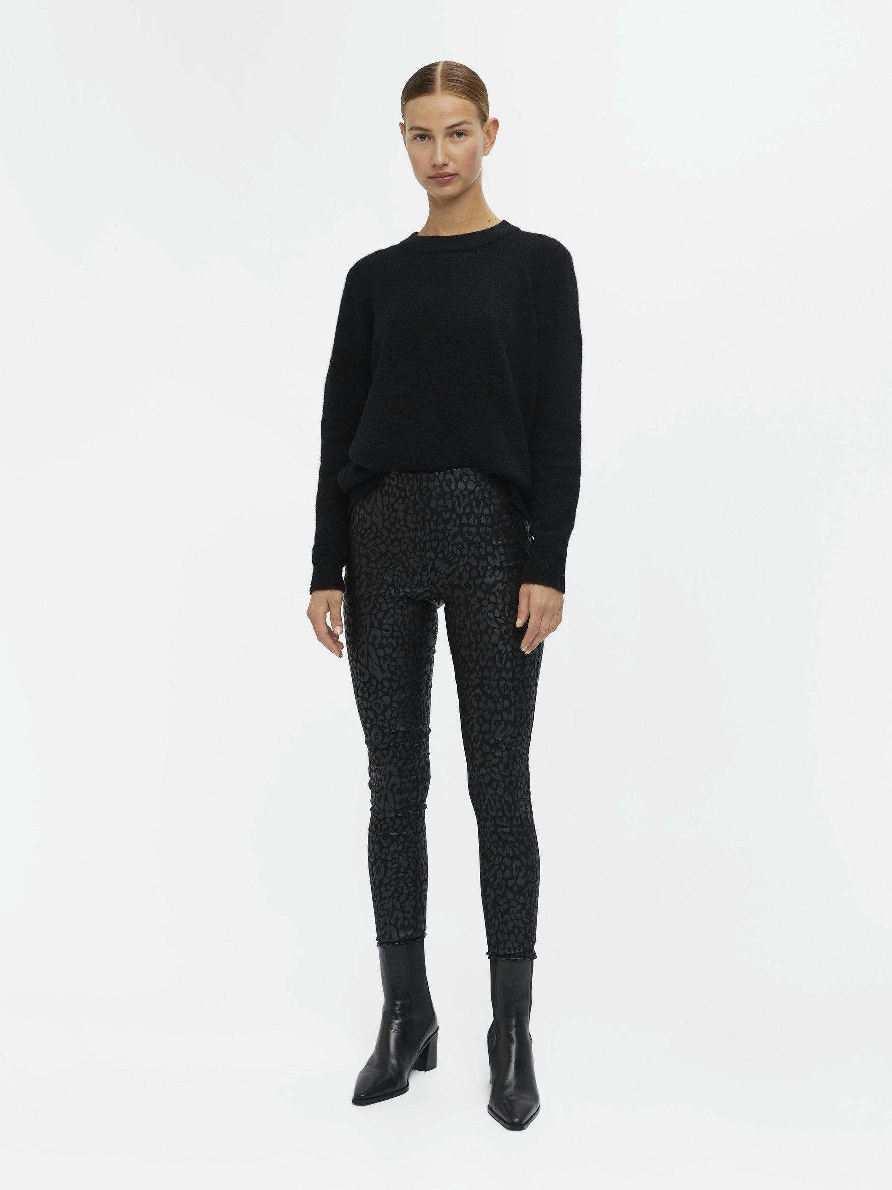object-objbelle-legging-coated-glitzer-mid-waist image 4