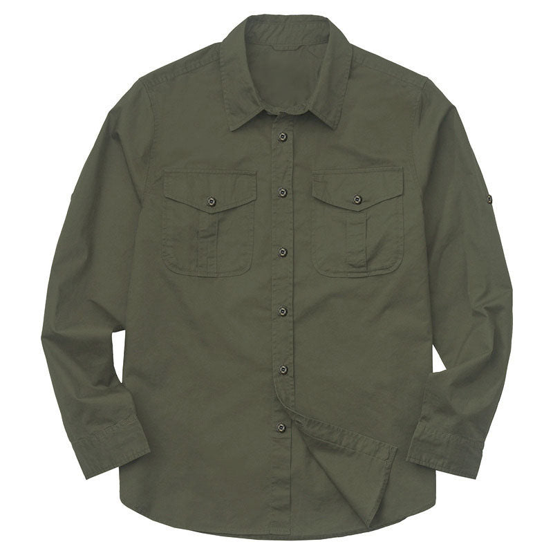 arys-rambler-nomad-langarmhemd-herren-army-green image 8