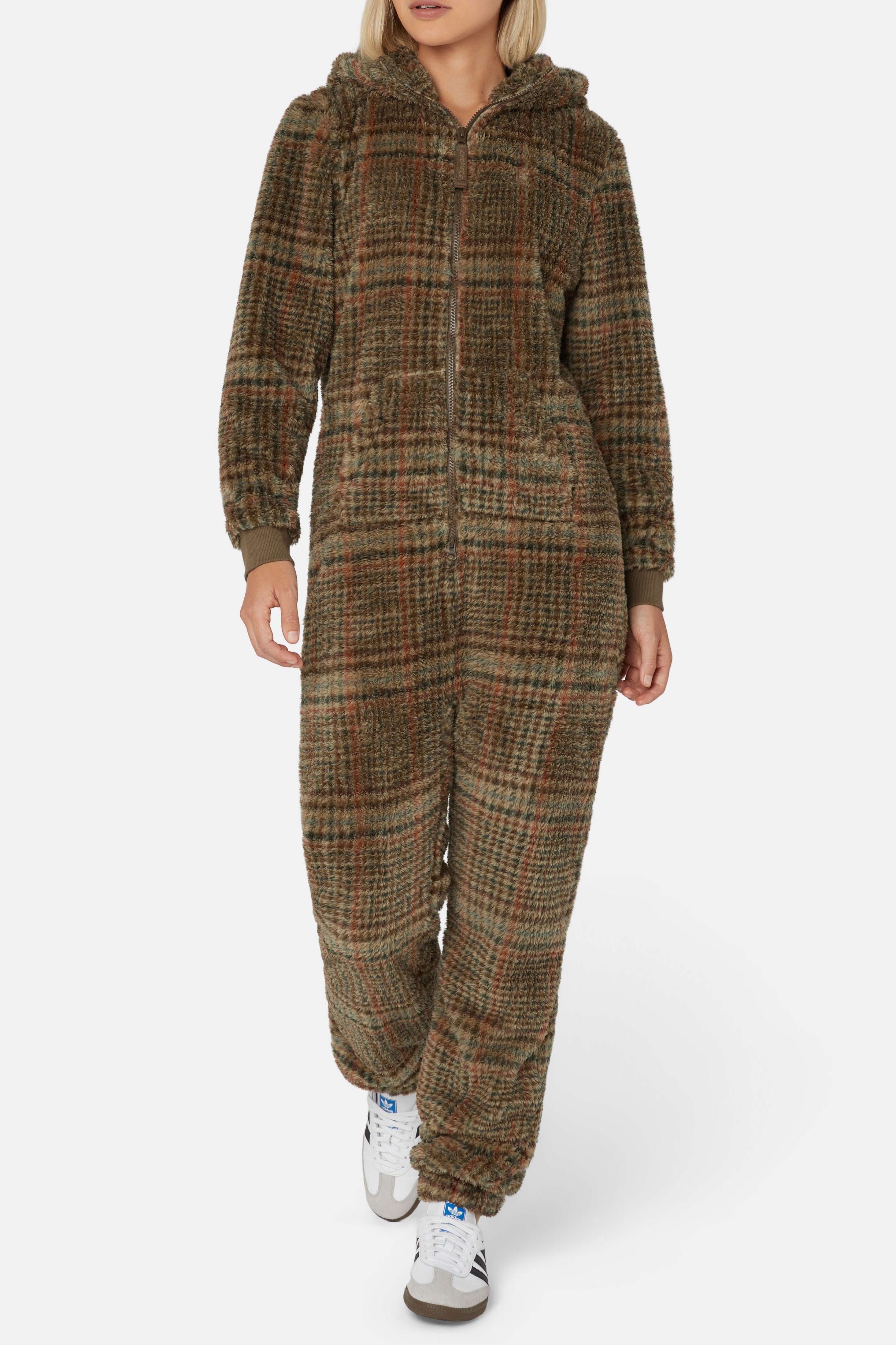 onepiece-puppy-jumpsuit-overall-braun-kariert-kuschelig image 2