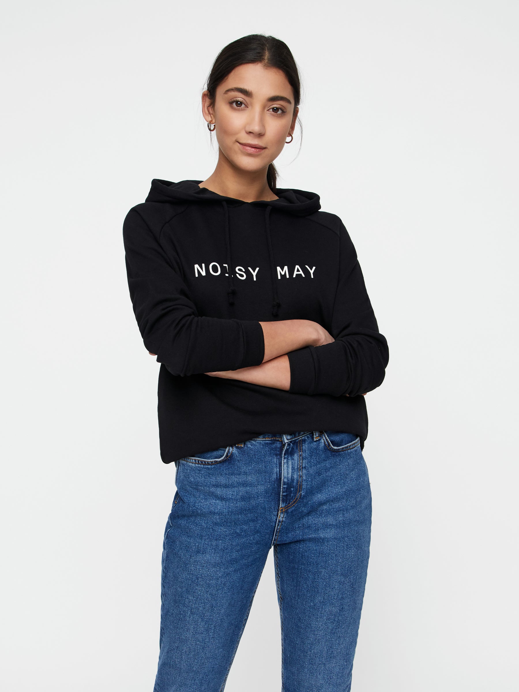 noisy-may-hoodie-loose-fit-kapuze-print-angeraut image 2