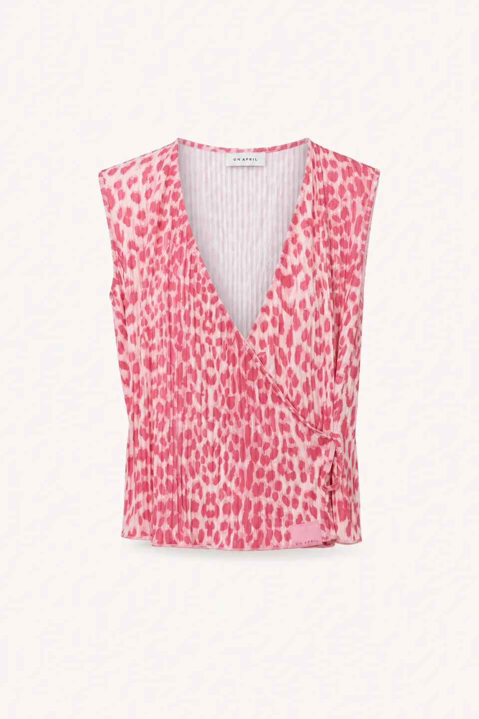 oh-april-solin-plissee-top-leo-raspberry-loose-fit image 1