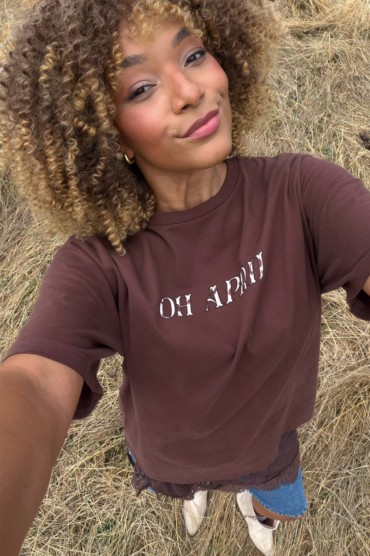 oh-april-bf-t-shirt-cow-dark-brown-baumwolle-oversized image 2