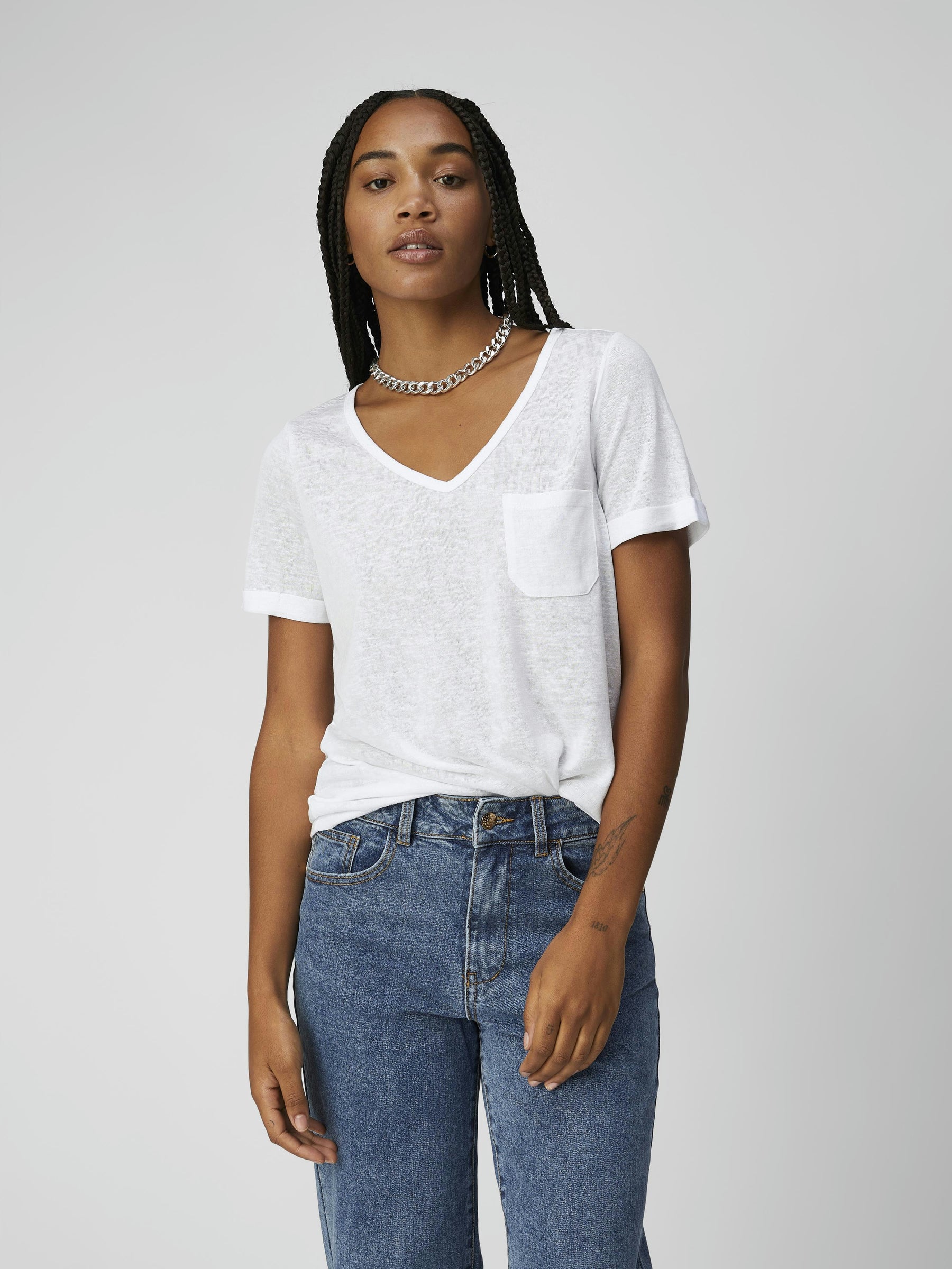 object-objtessi-v-ausschnitt-t-shirt-regular-fit image 3