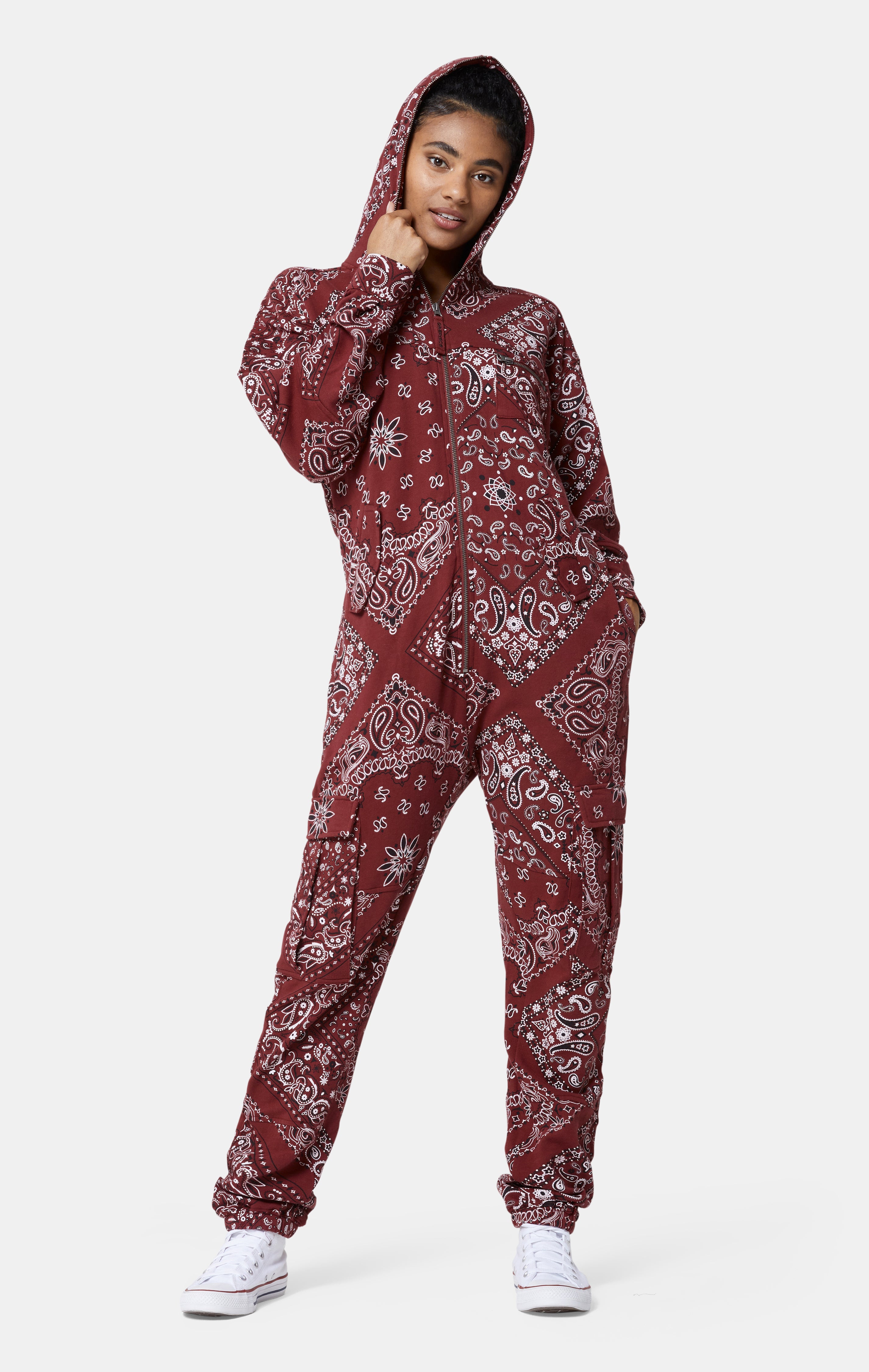 onepiece-cargo-baggy-paisley-jumpsuit-rot-damen-overall image 5