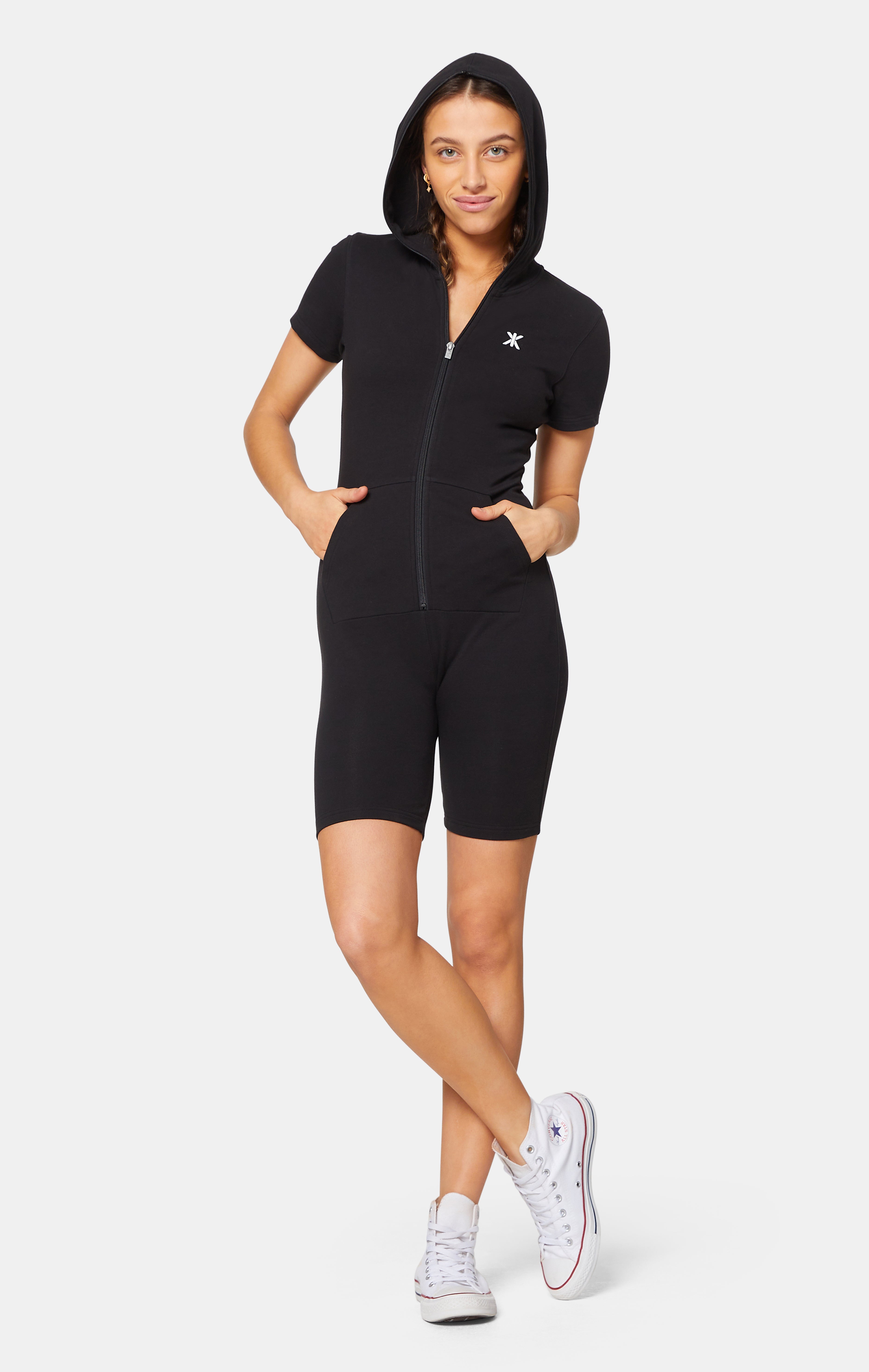 onepiece-original-fitted-short-jumpsuit-damen-overall-schwarz-kurz image 6