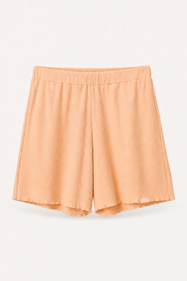 oh-april-lyle-shorts-peach-modal-mix-regular-fit image 1