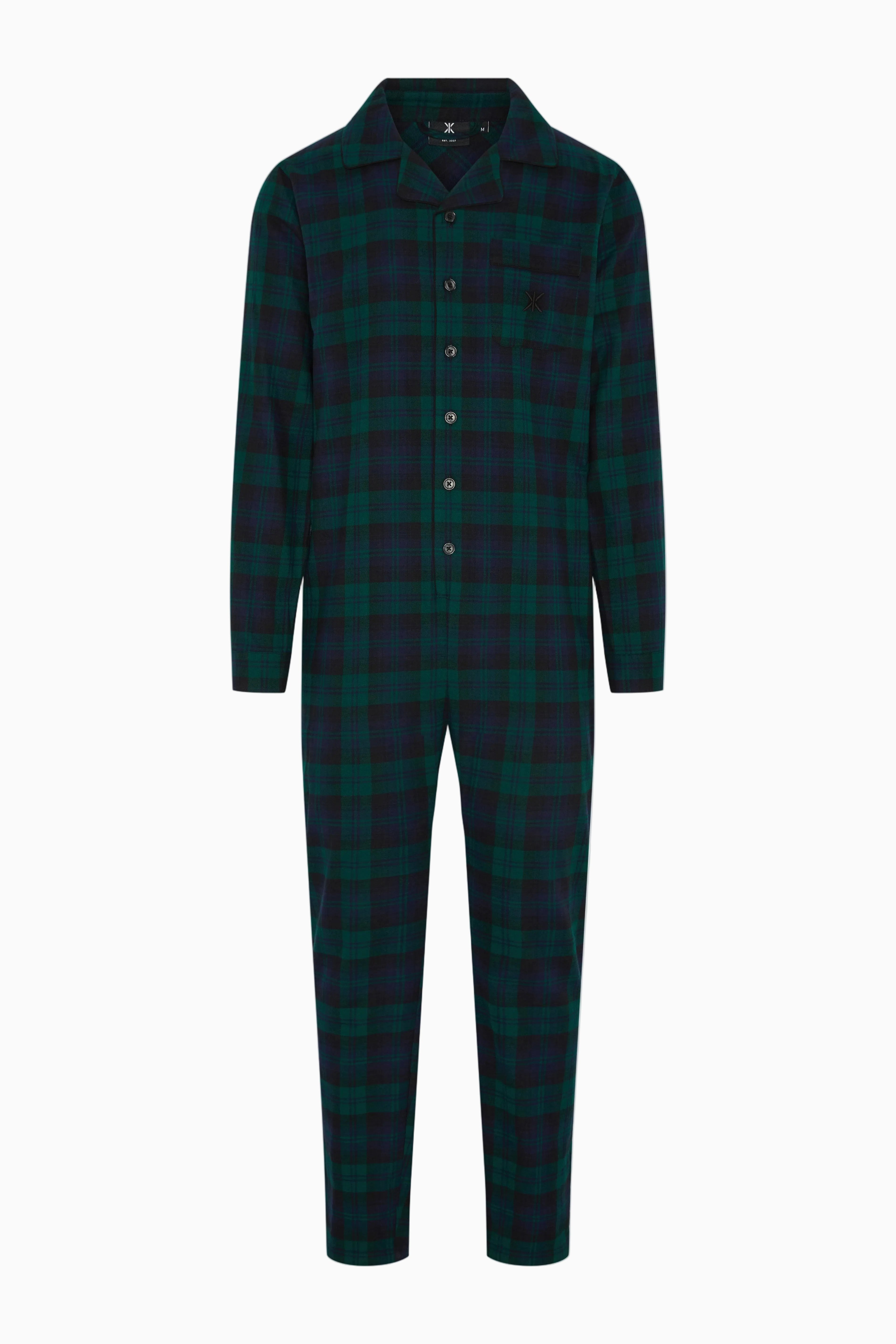 onepiece-the-checked-pyjamas-baumwolle-gr-n-kariert image 1