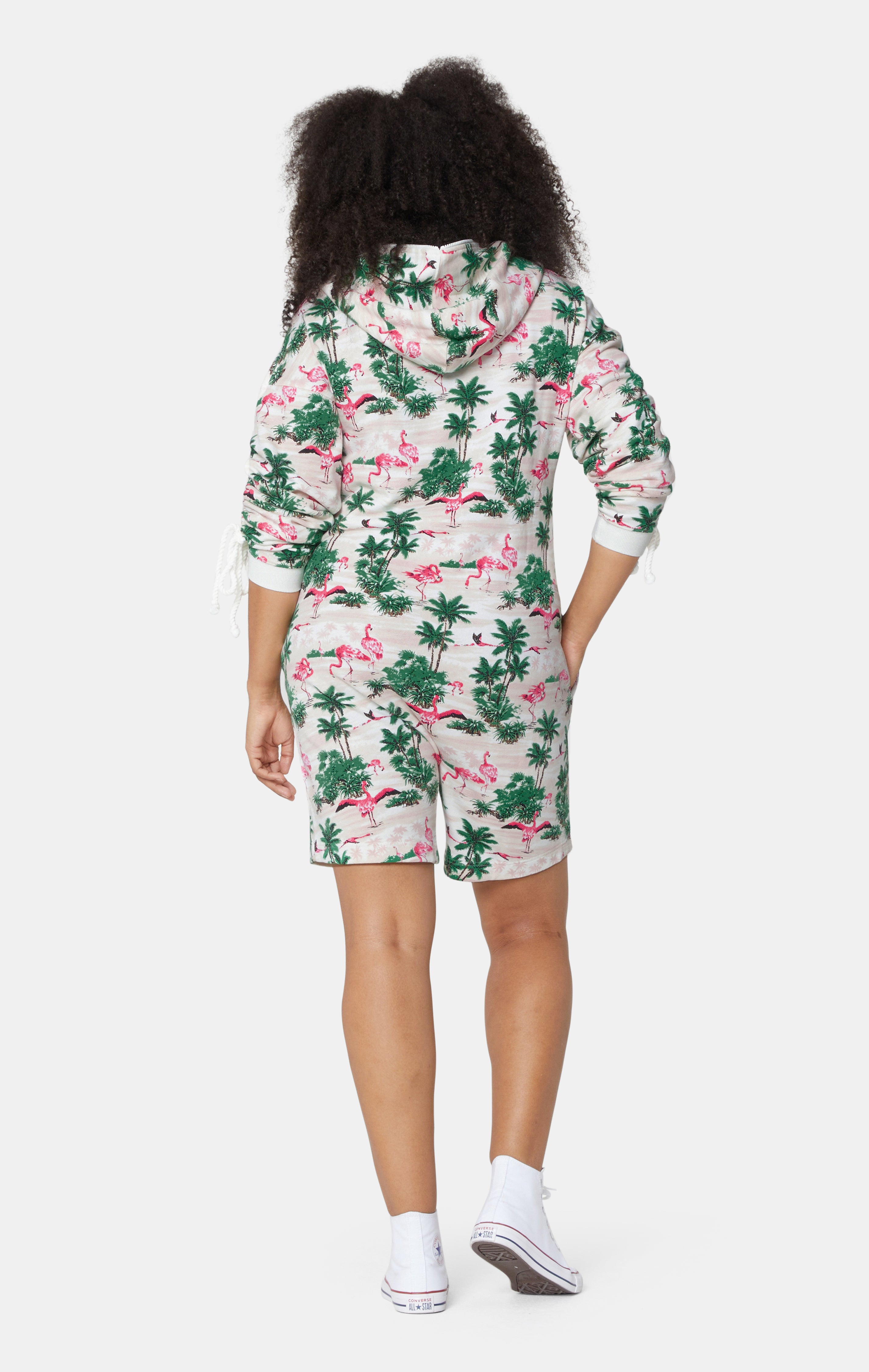 onepiece-flamingo-short-jumpsuit-damen-overall-pink-baumwolle image 7