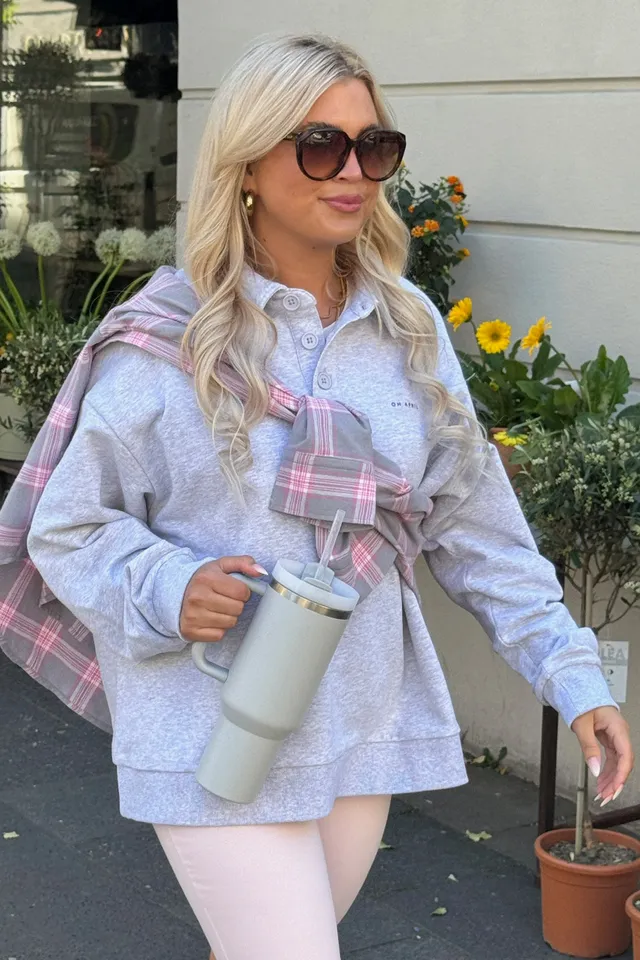 oh-april-everywhere-sweat-polo-grey-melange-baumwolle image 1