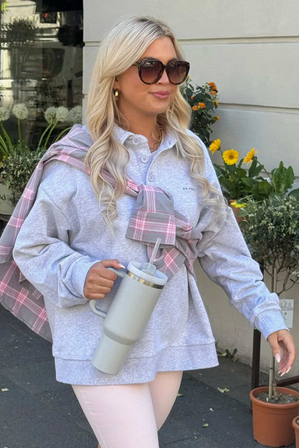 oh-april-everywhere-sweat-polo-grey-melange-baumwolle image 1