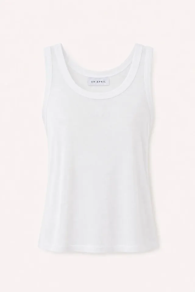 oh-april-slim-fit-tanktop-modal-off-white-kaschmir image 1