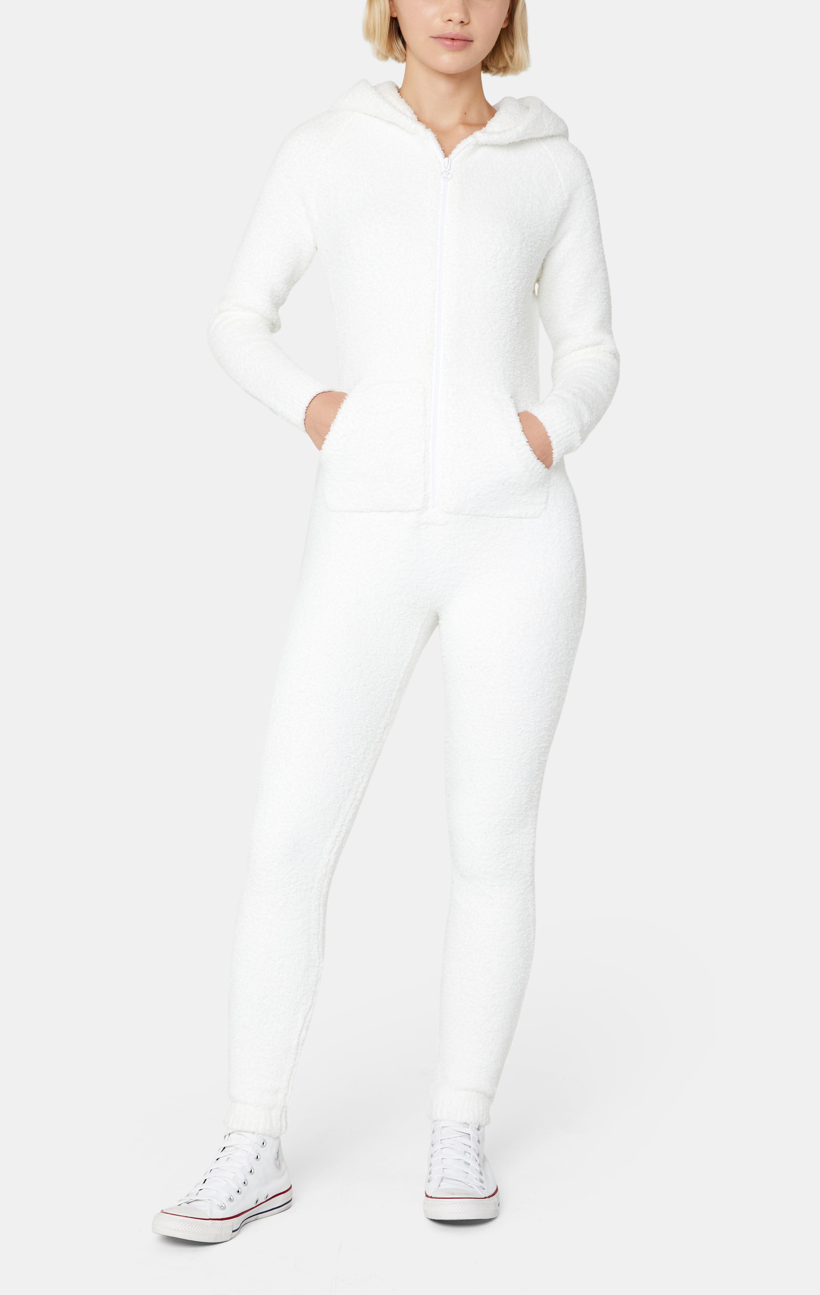onepiece-chenille-jumpsuit-damen-overall-off-white image 2