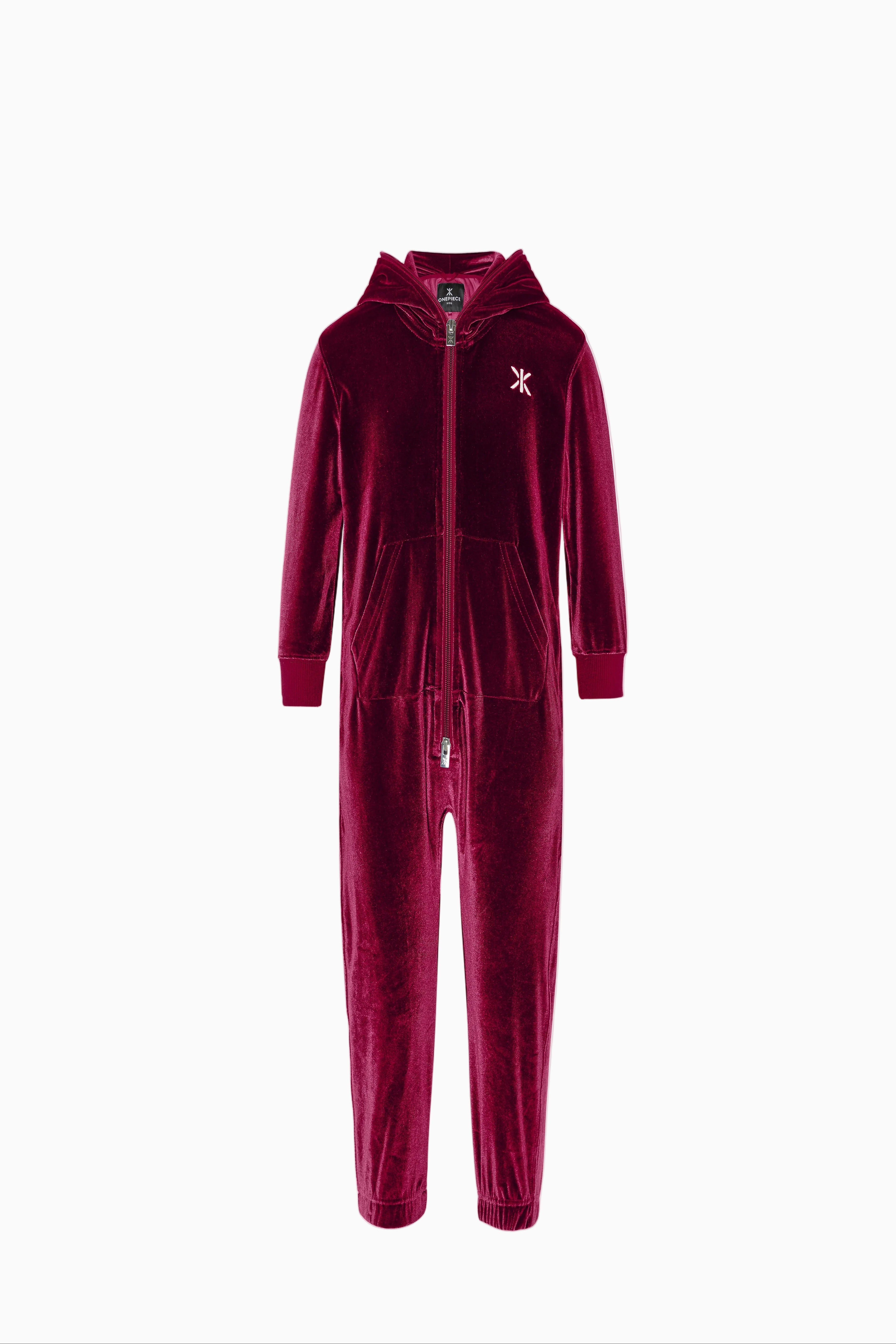 onepiece-original-velour-kids-jumpsuit-kinder-rot-velour image 1