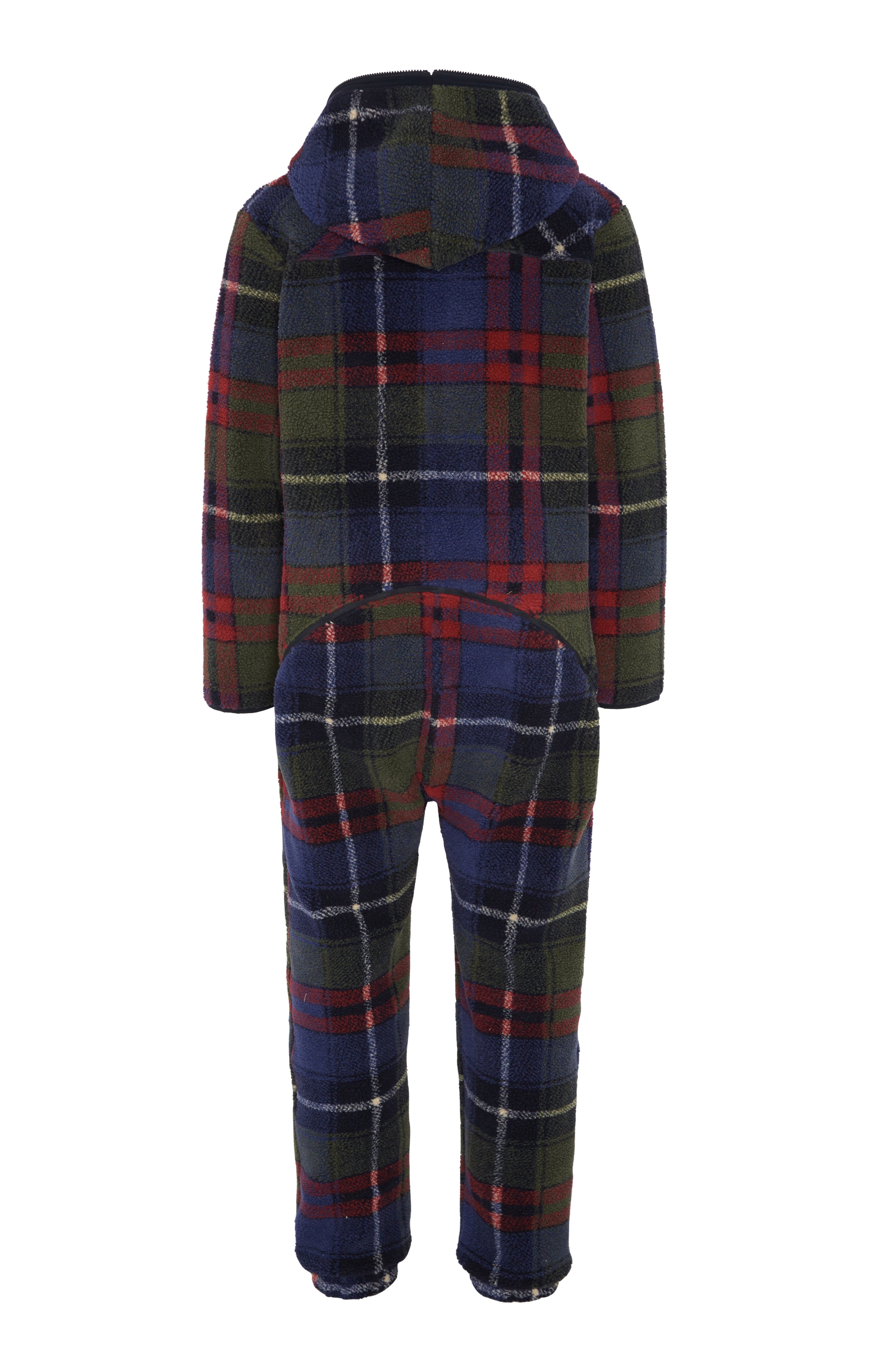 onepiece-checkered-fleece-jumpsuit-blau-kariert image 2