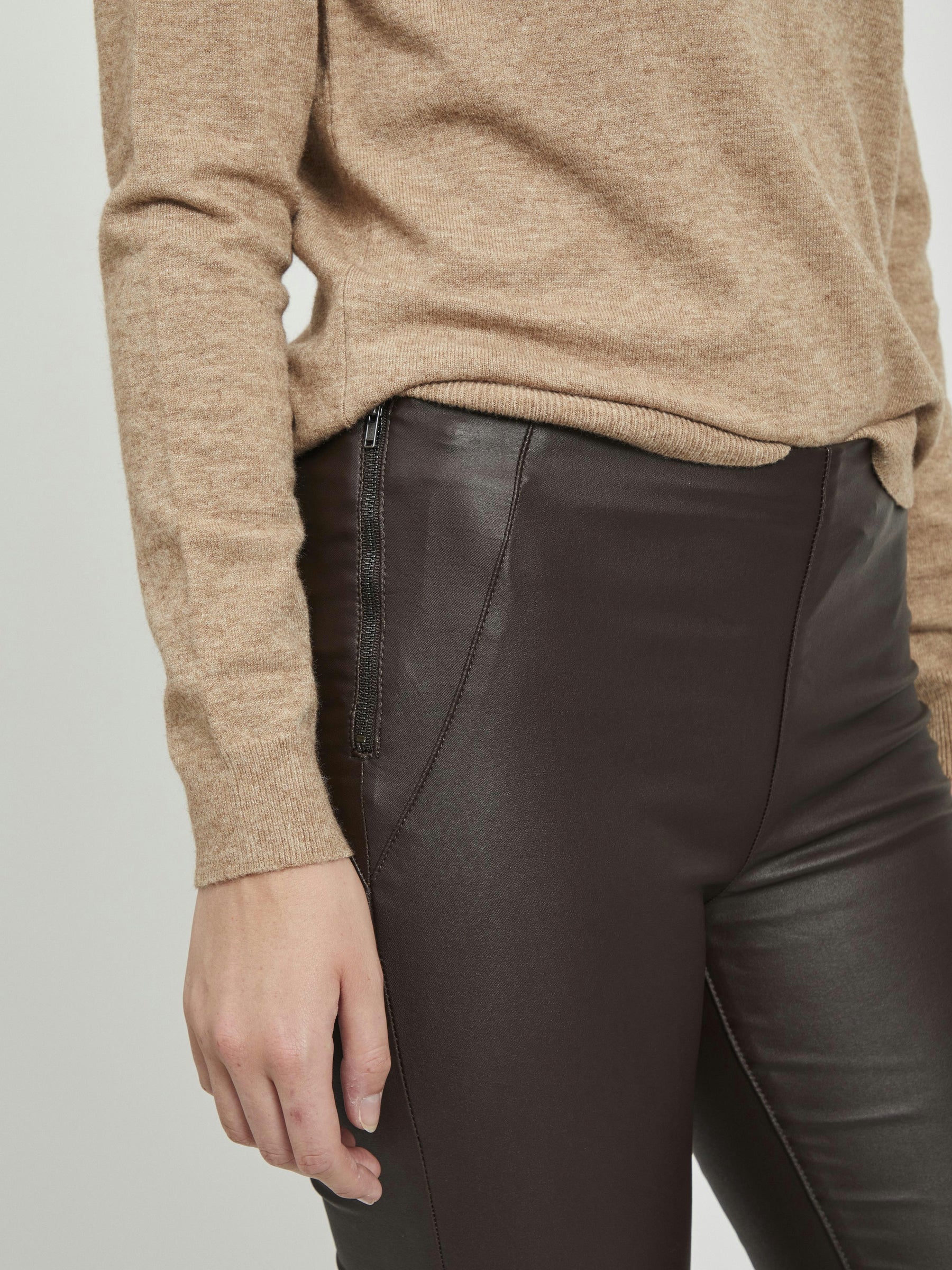 object-leggings-damen-coated-slim-glitzer-mid-waist image 6