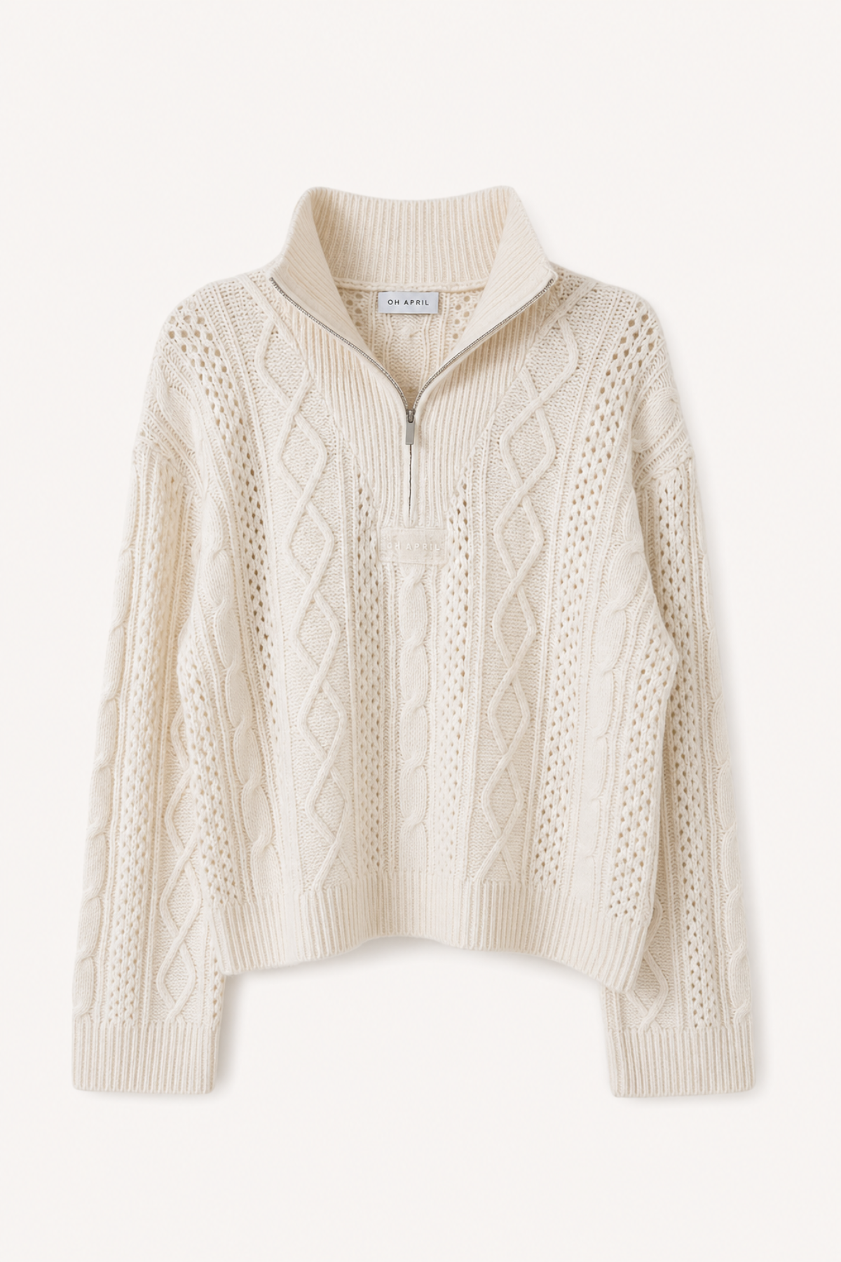 oh-april-oversized-half-zip-strickpullover-off-white image 2