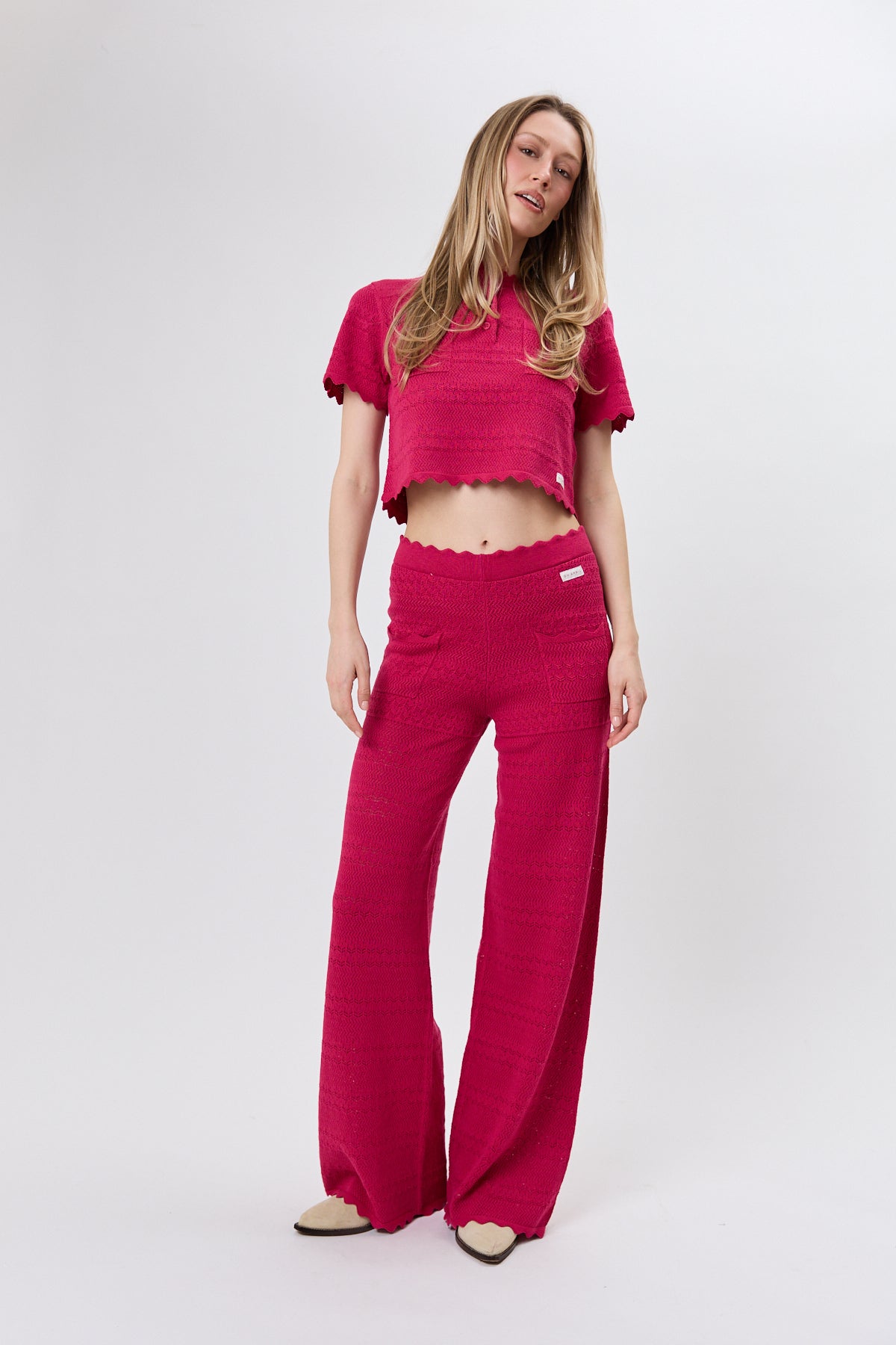 oh-april-aurea-flared-knit-pants-berry-whip-strickhose image 2