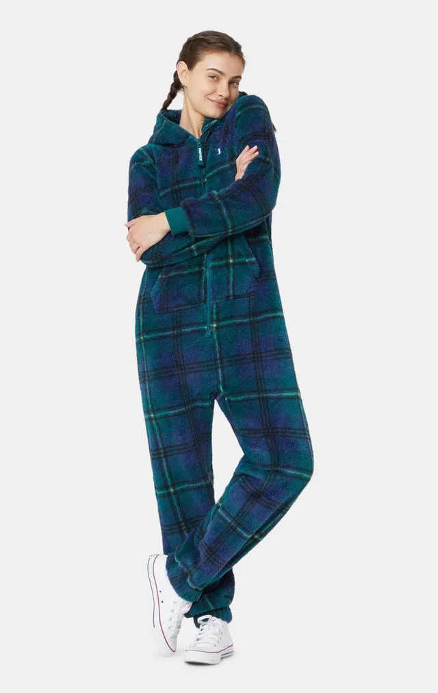 onepiece-puppy-jumpsuit-karogr-n-damen-fleece-overall image 1