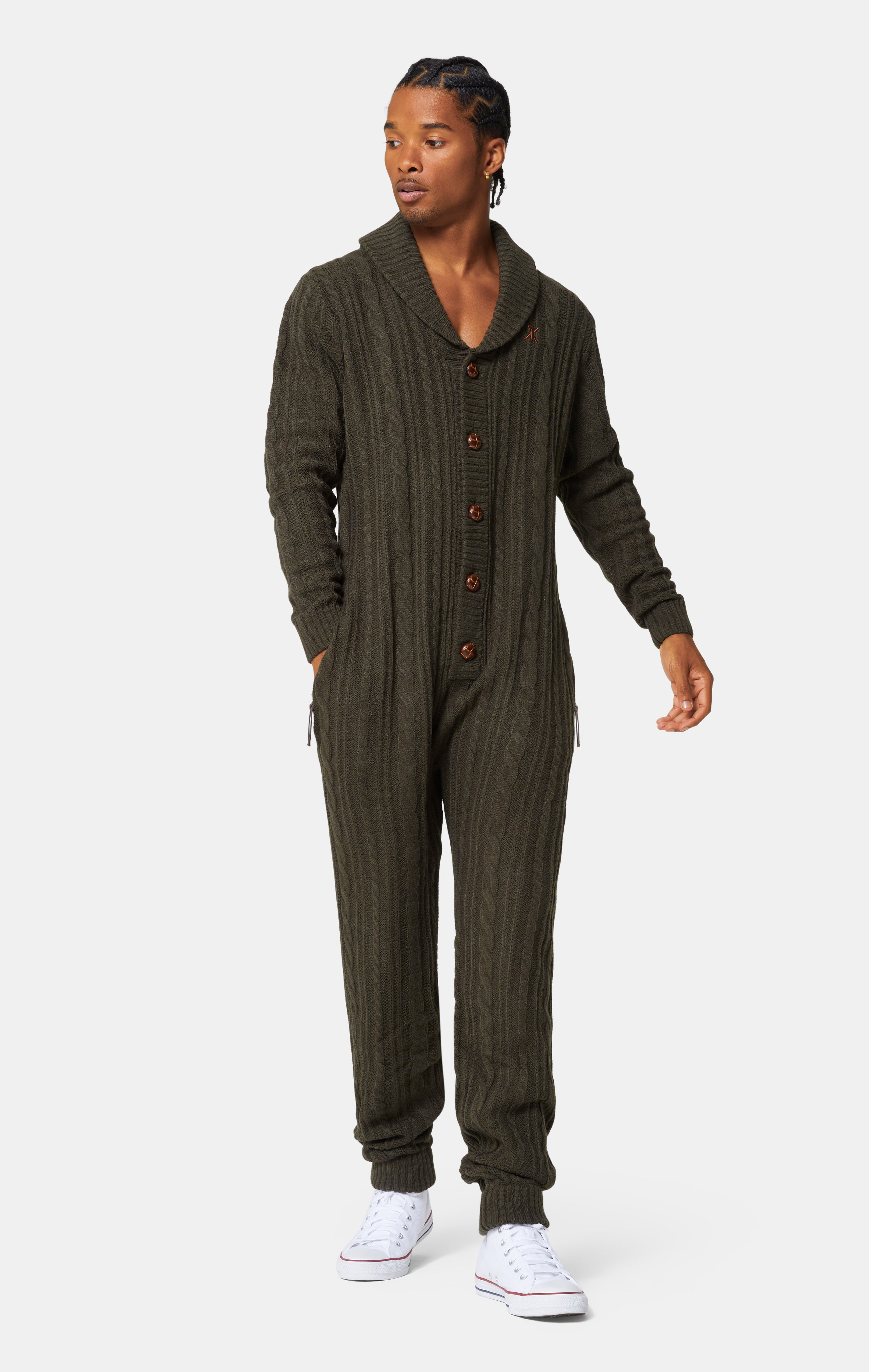 onepiece-chunky-cardigan-jumpsuit-overall-gr-n-strick image 6