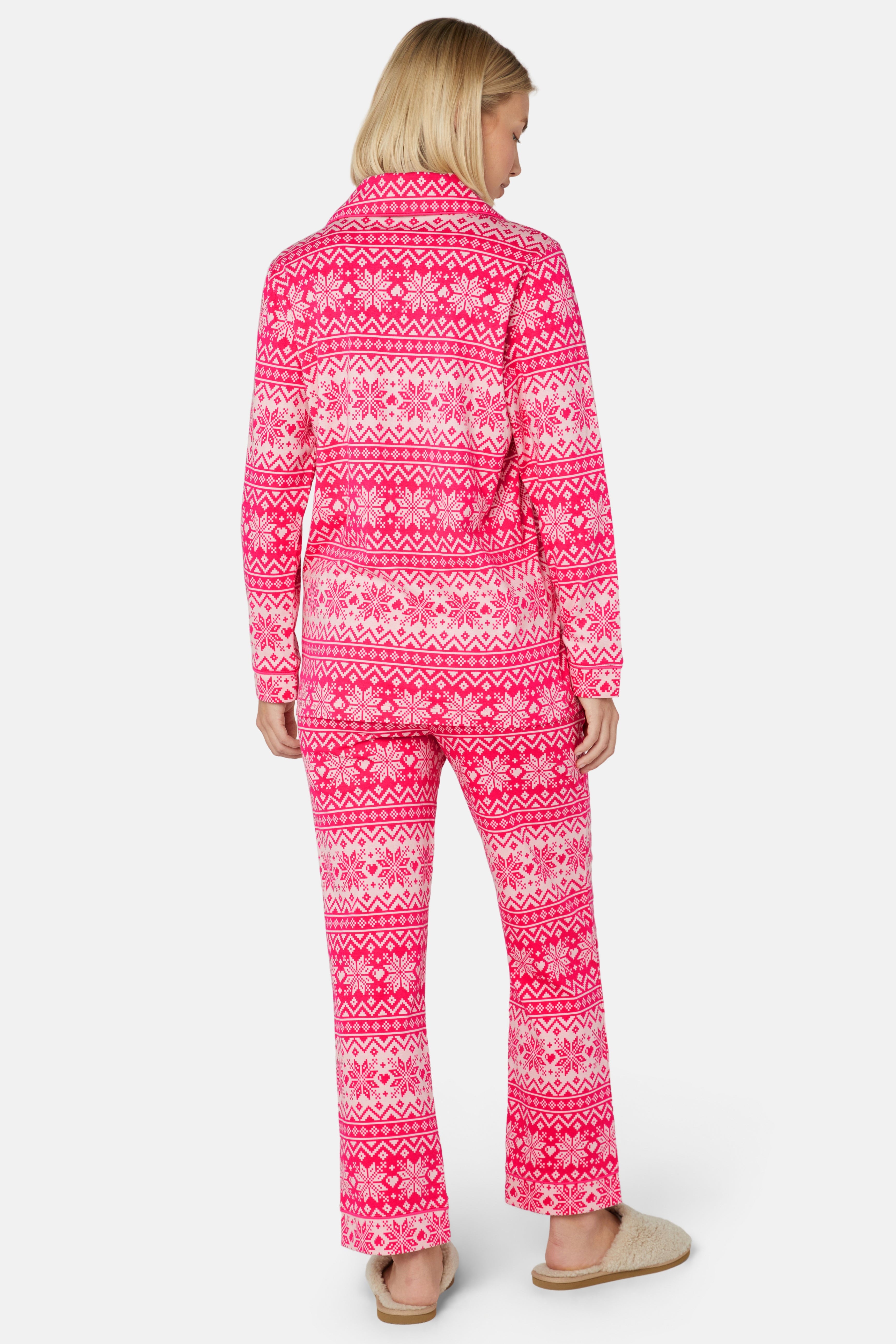 onepiece-winter-pyjamas-set-pyjama-pink-schneeflocken image 5
